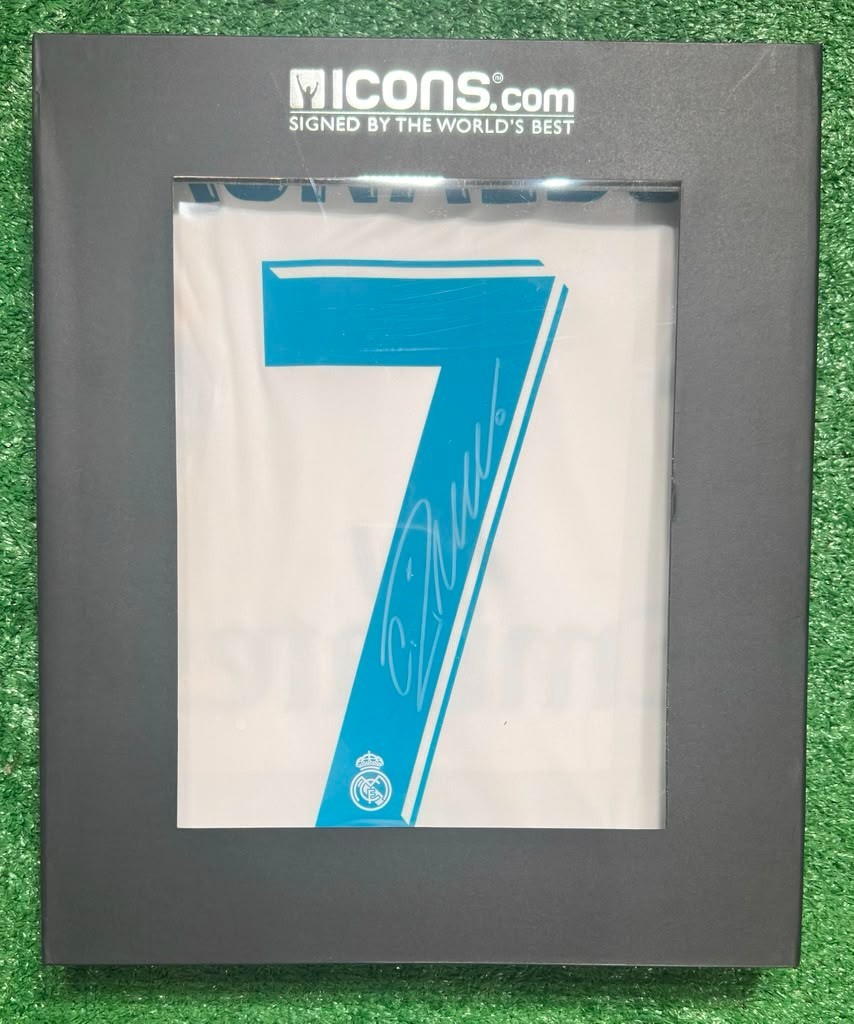 CRISTIANO RONALDO Back SIGNED REAL MADRID SHIRT COA Icon
