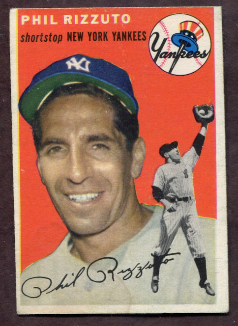 1954 Topps Set-Break # 17 Phil Rizzuto VG-VGEX (crease) *JAYSACE*