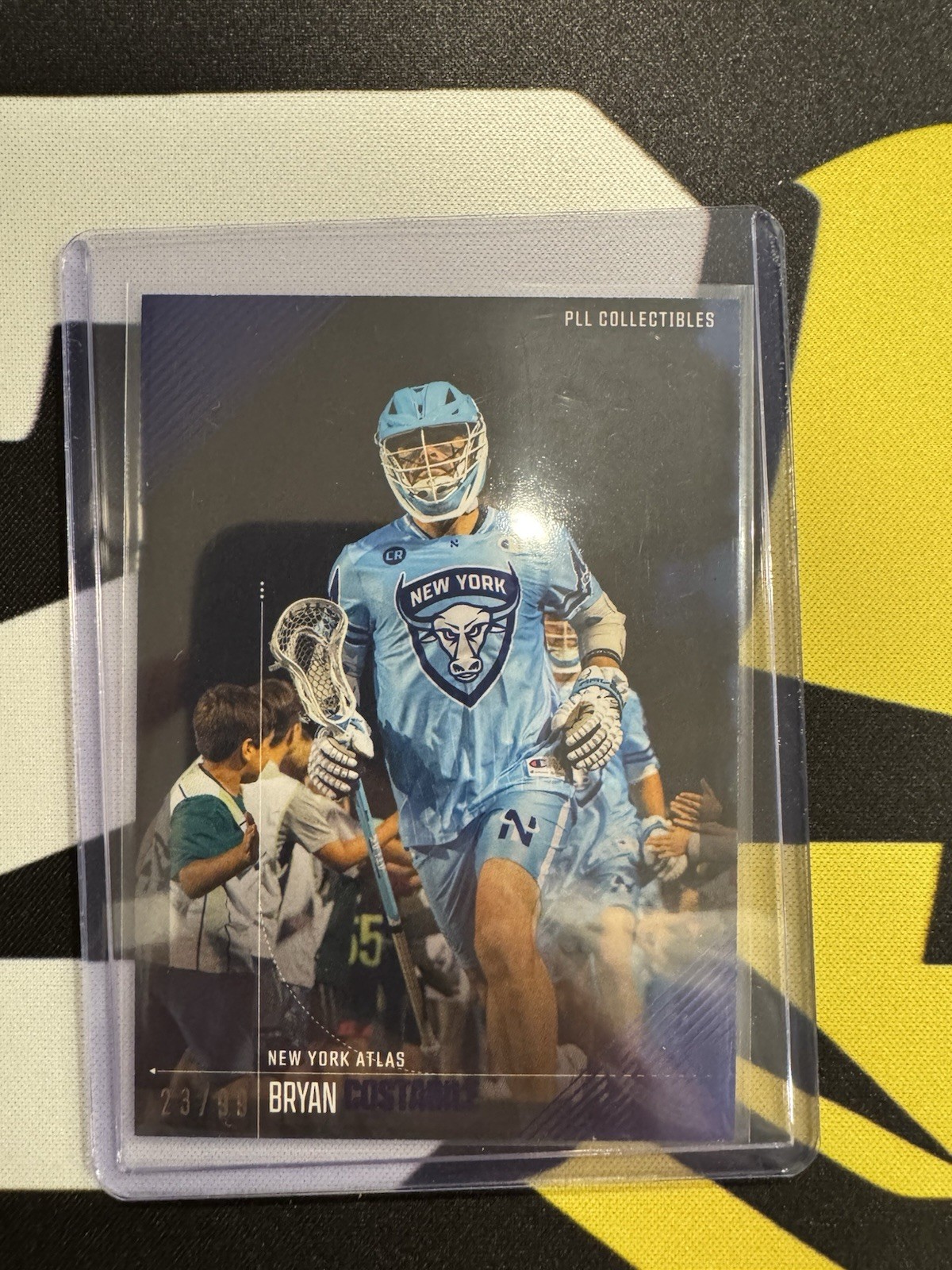 Bryan Costabile 23/99 Blue Foil Premier Lacrosse League Fieldside 2026