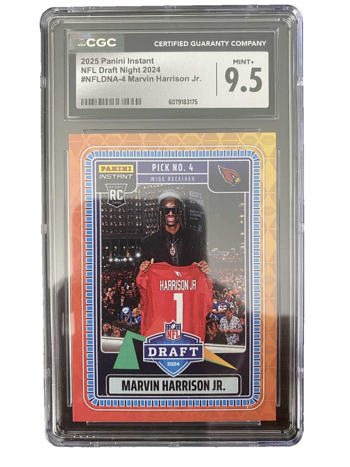2025 Panini Instant NFL Draft Night Marvin Harrison Jr. CGC Mint+ 9.5, 1 of 1000