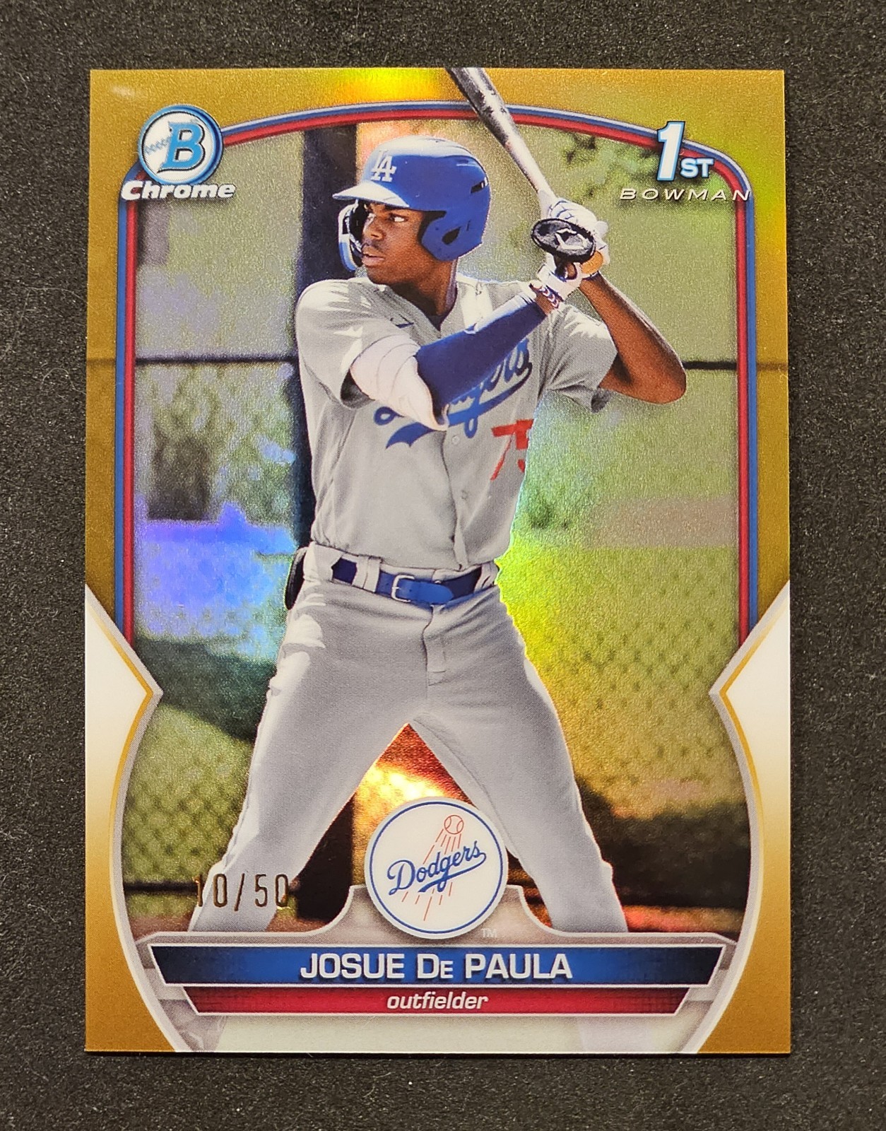 2023 Bowman Chrome Josue De Paula Gold Refractor /50 #BCP111