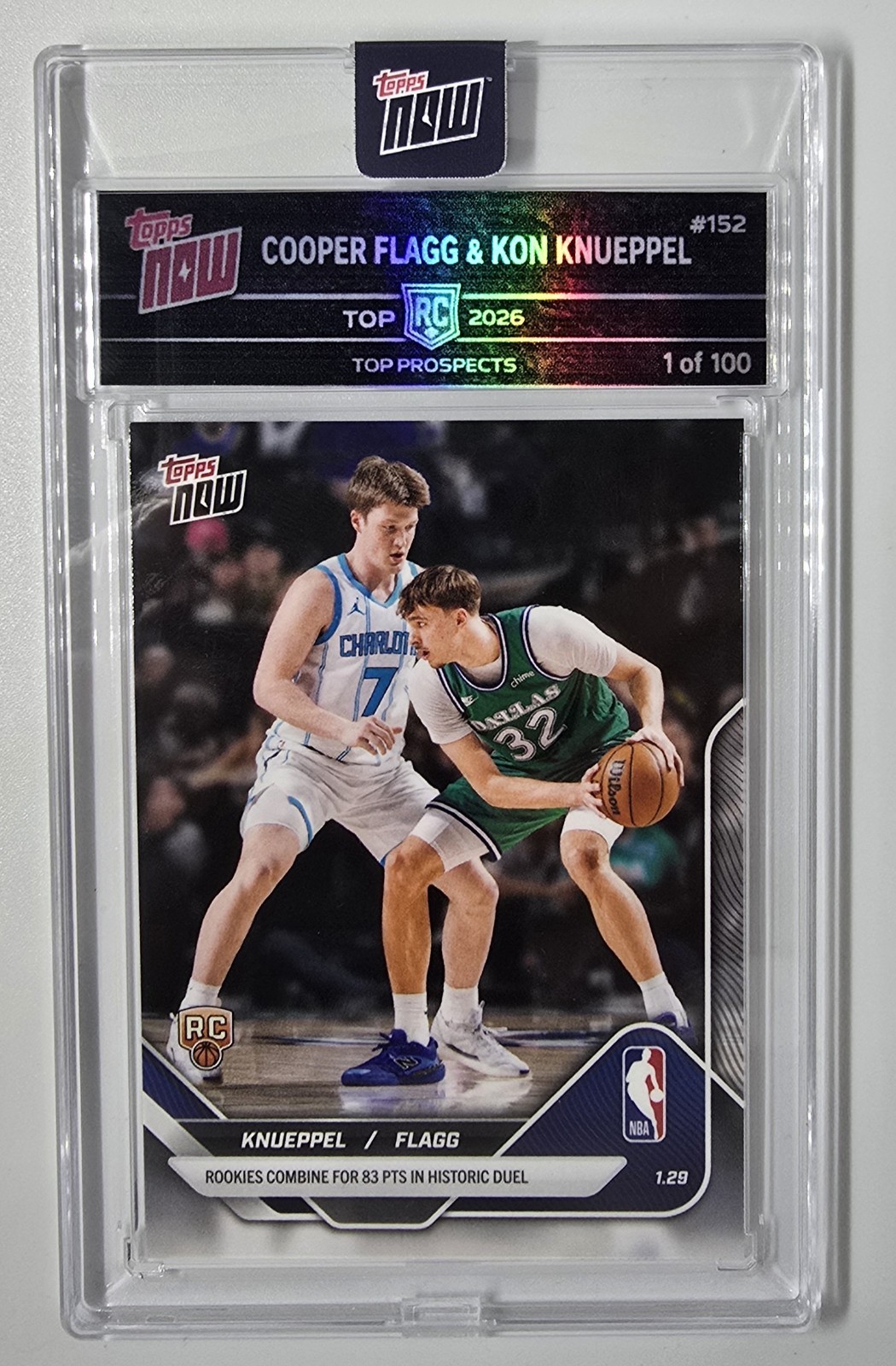 2025-26 Topps Now Cooper Flagg / Kon Knueppel RC (LIMITED EDITION ONLY 100)