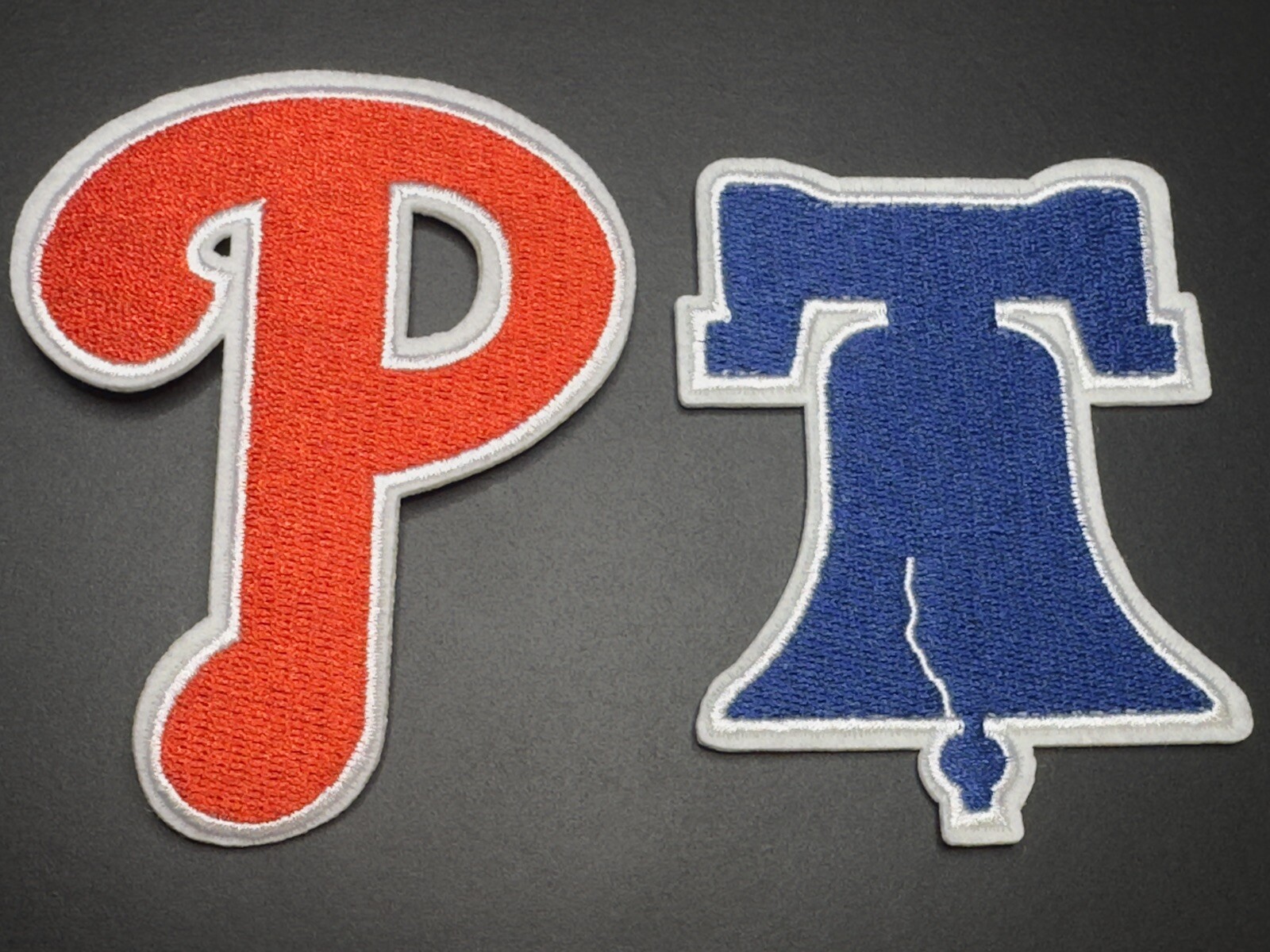Philadelphia Phillies Mix Lot Of 2 Embroidered Iron On Patches (2)