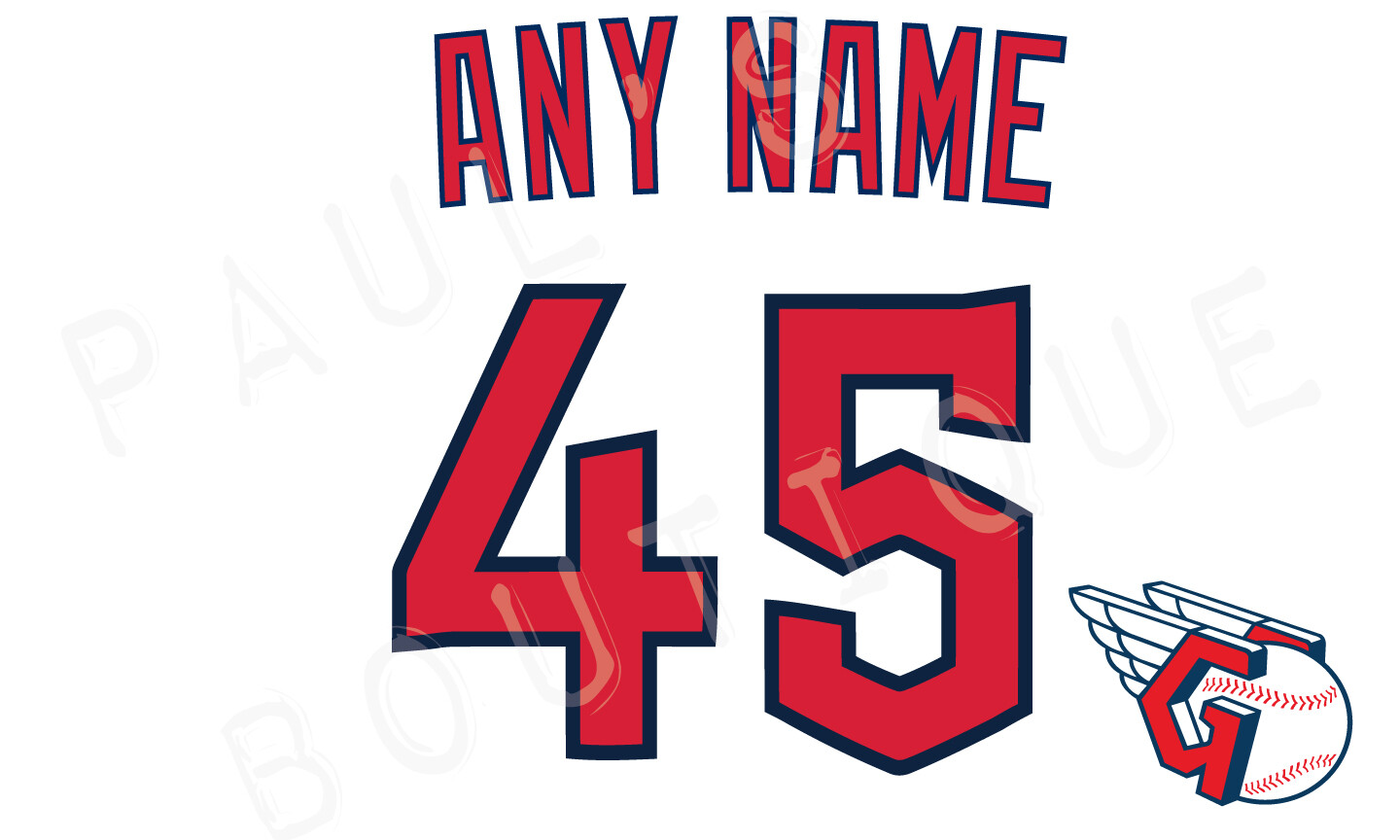 Cleveland Guardians Lettering Kit for an Authentic, Replica or Youth 2023 Jersey