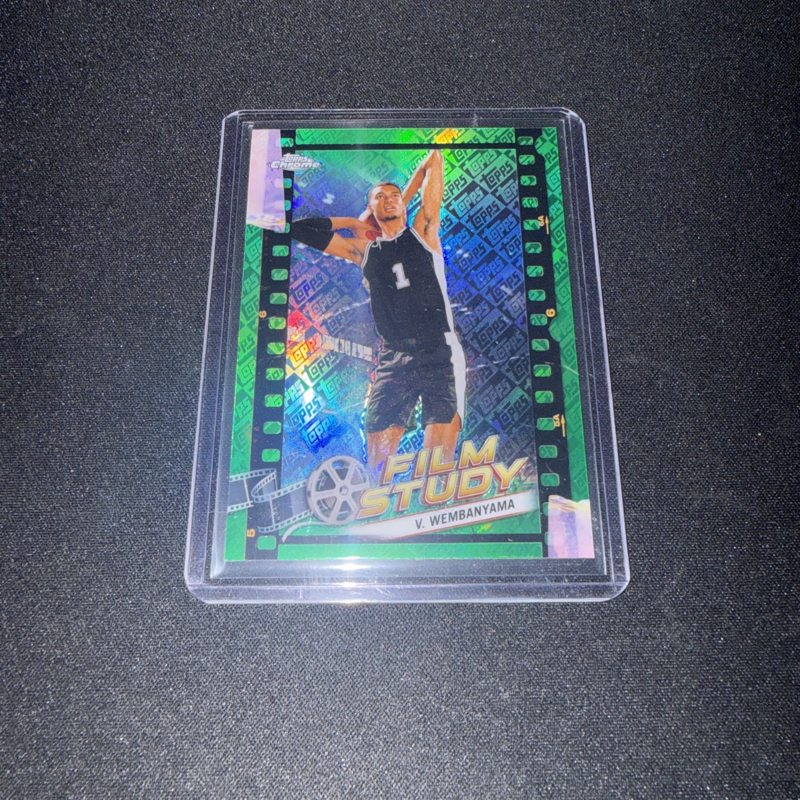 2023-24 Topps Chrome – Film Study Victor Wembanyama #FS-13 Green Topps Refractor