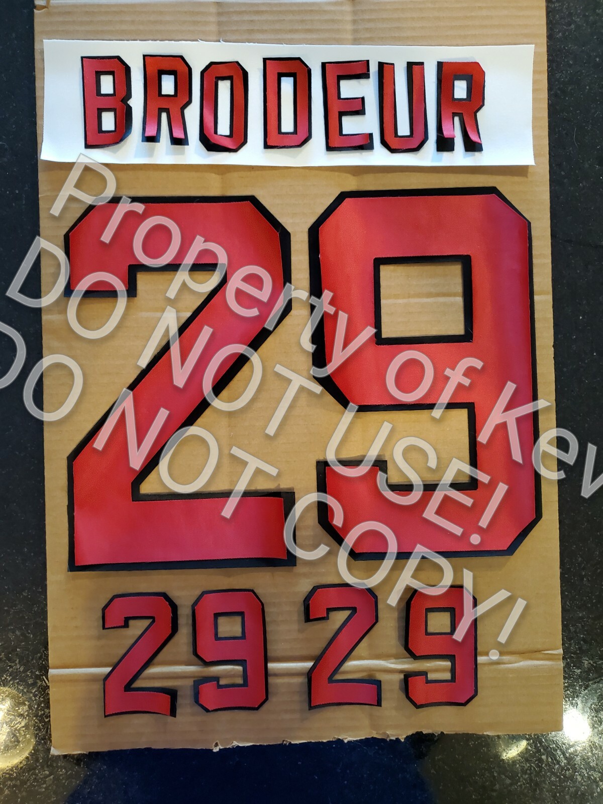 New Jersey Devils Lettering Custom ANY YR Name Number UNSEWN kit for Jersey