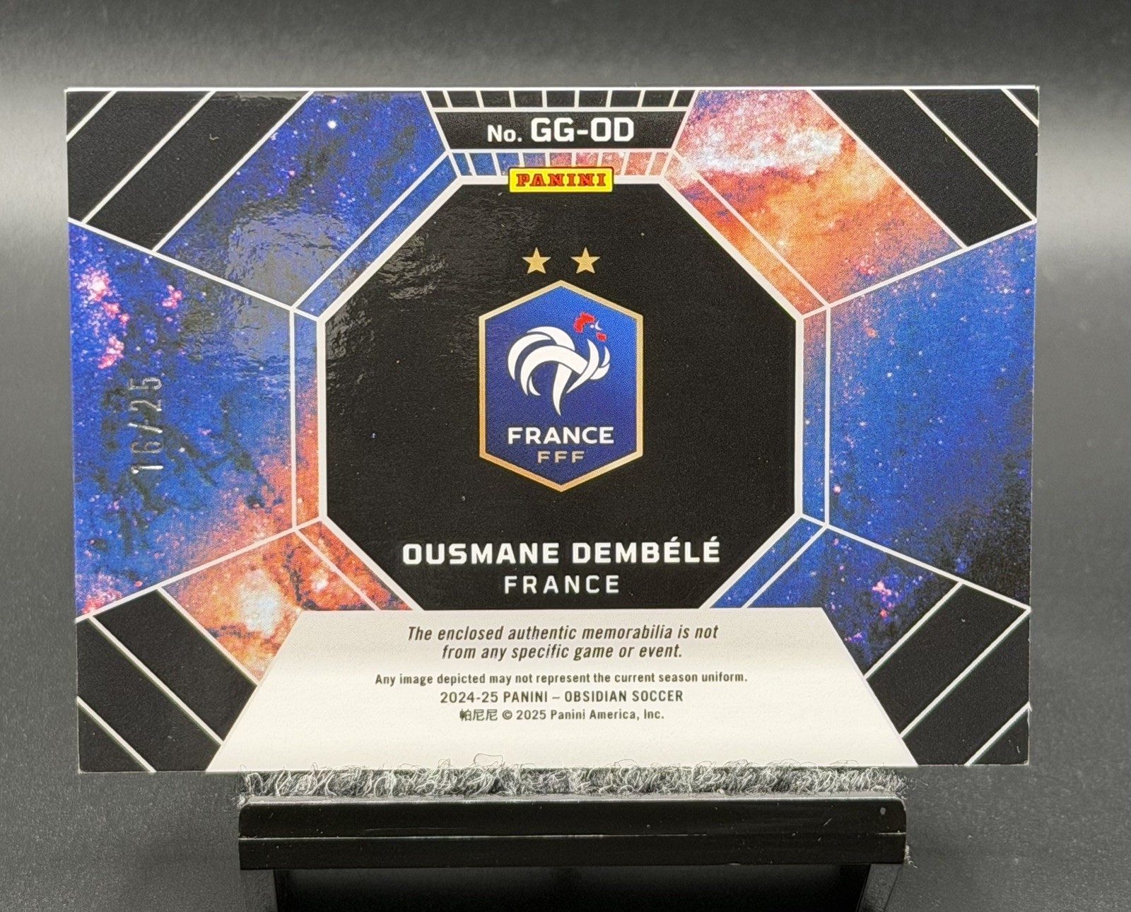 2024-25 Obsidian Ousmane Dembélé🇫🇷 ⚽️Galaxy Gear Taiga MEM,SSP#/25,VERY RARE🔥