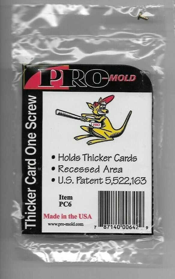 10 PRO-MOLD ONE SCREW SCREWDOWN THICKER CARD HOLDERS 1 SCREW ARCHIVAL SAFE