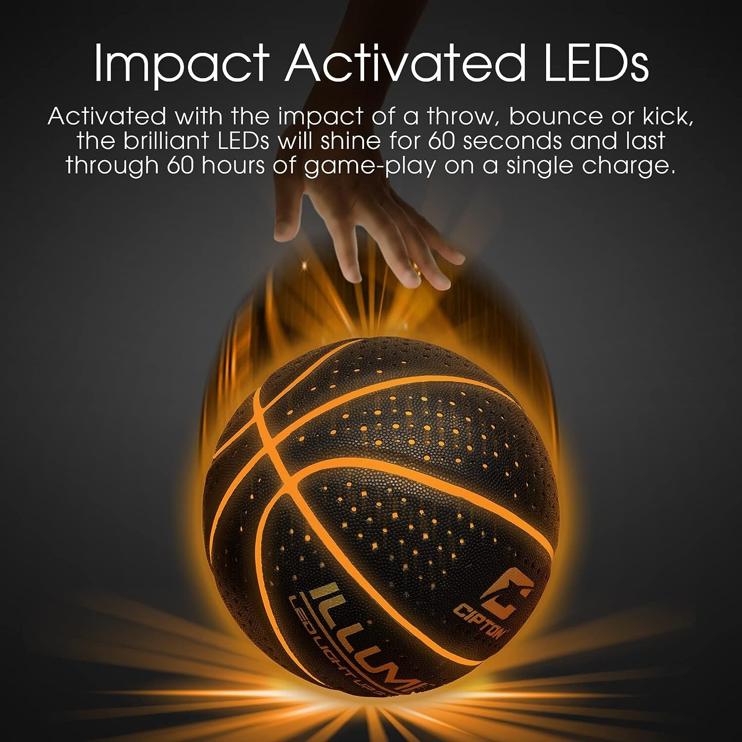 Glow In the Dark Microfiber Leather Official Size Basketball – 29.5 Inch