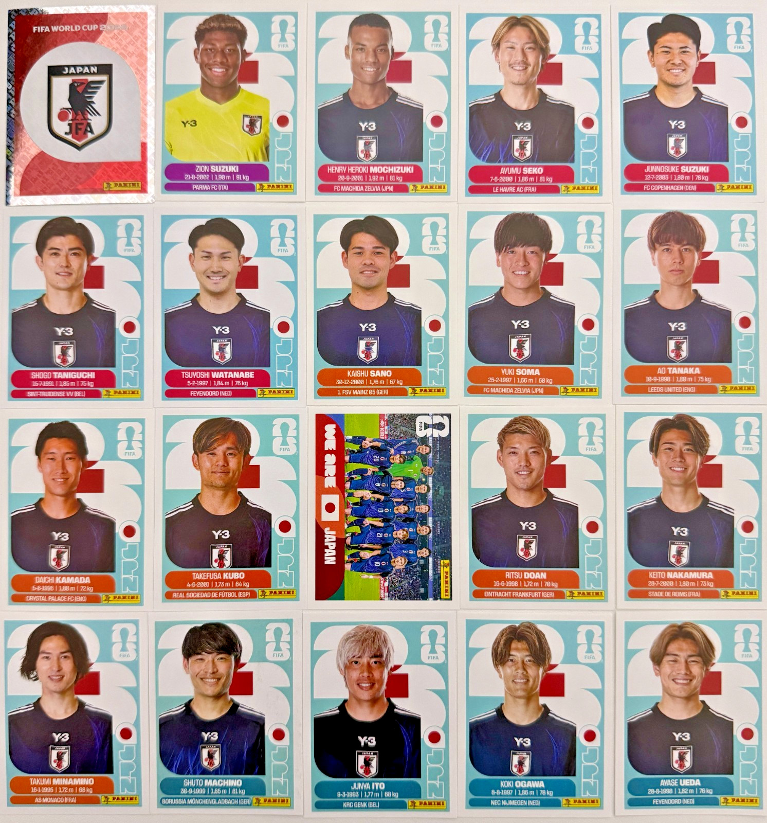 2026 Panini FIFA World Cup Japan Stickers Pick Number JPN2-JPN20