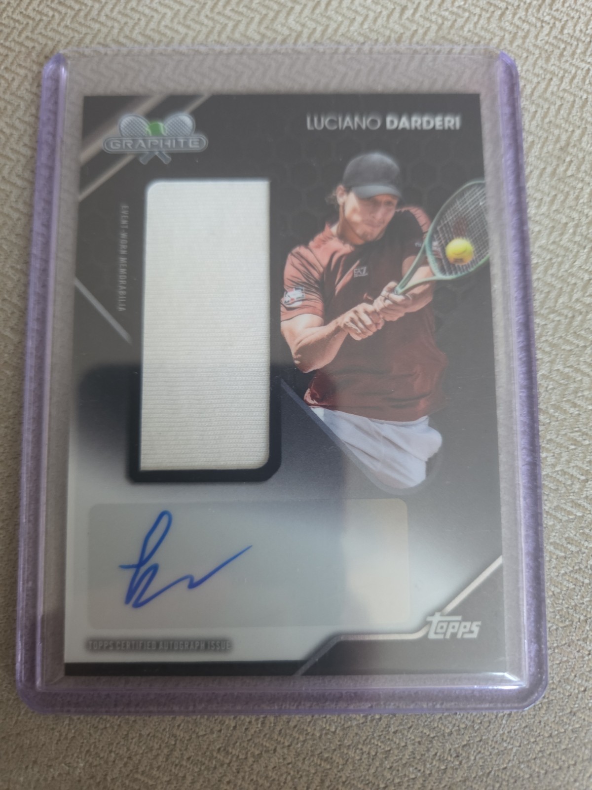 2026 Topps Graphite Tennis Luciano Darderi – Signature Relic Auto #GSR-LDI