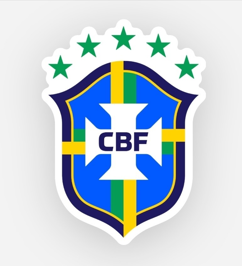 CBF Brasil Brazil Football Sticker FIFA World Cup Soccer 3 Inch Ipad Car Laptop