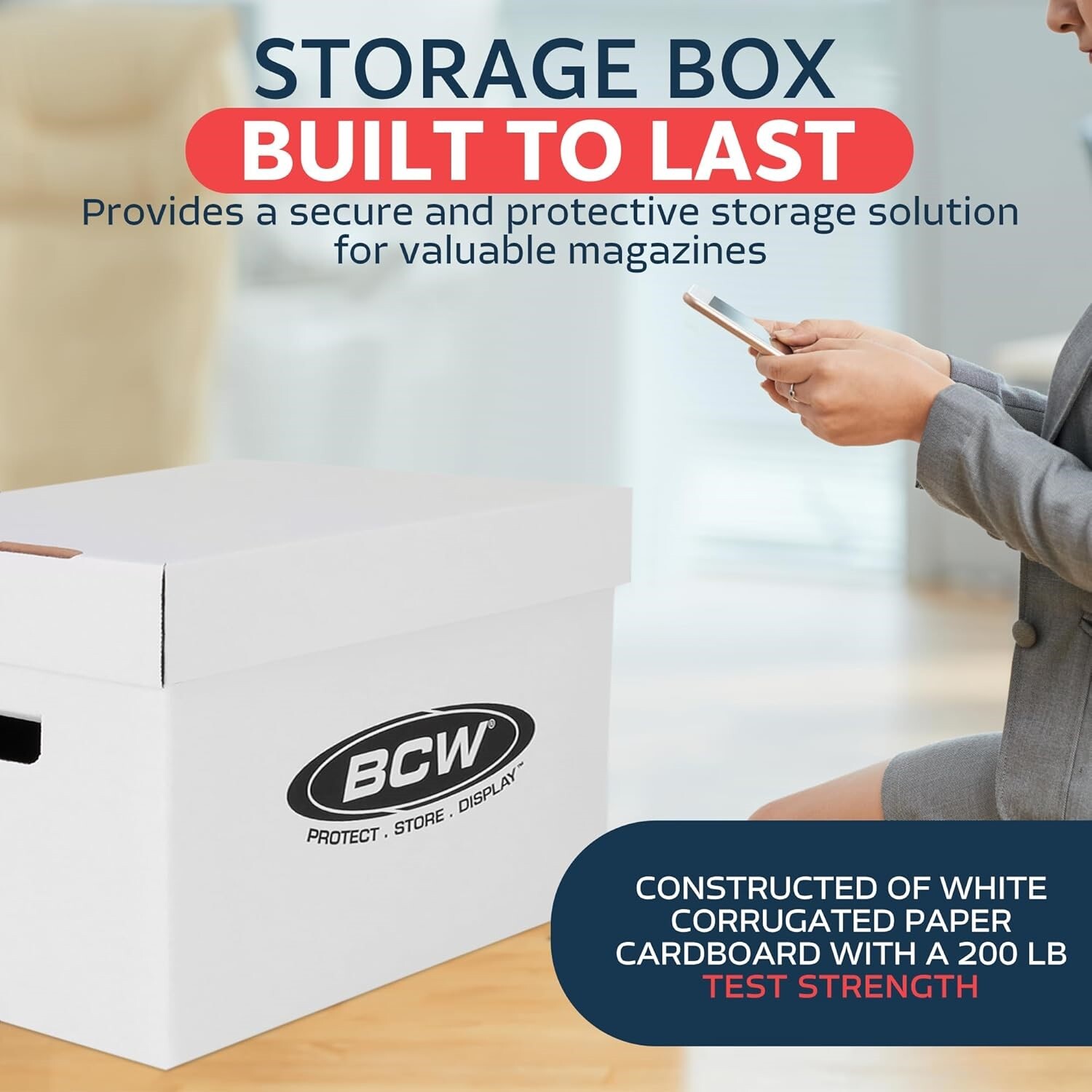10 BCW Magazine / Comic Storage Boxes Bundle Top Quality Cardboard Time Storage