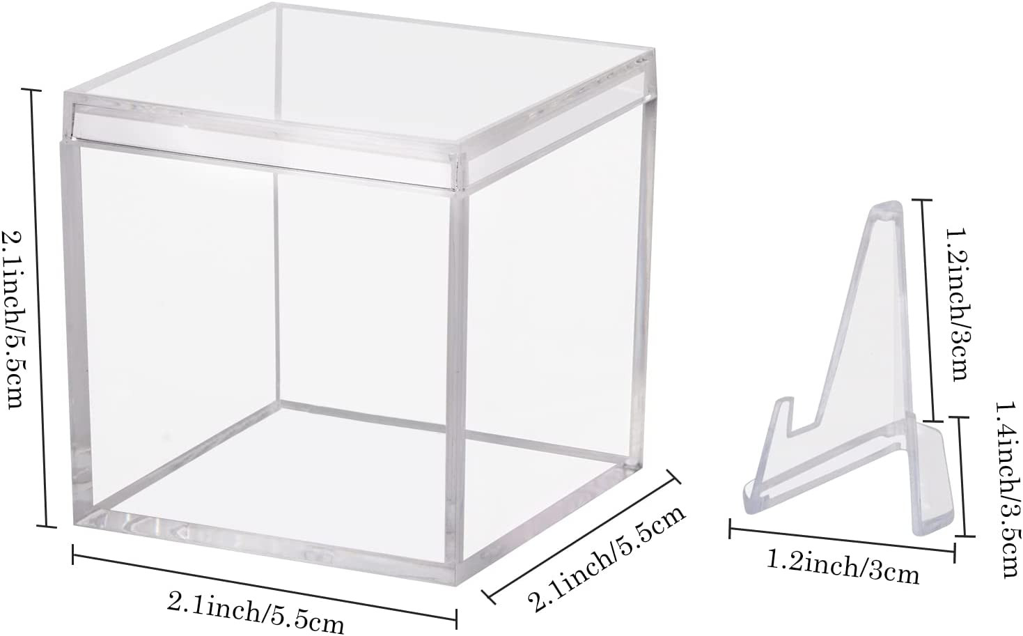 3 Pack Championship Ring Display Case Clear Acrylic Display Case Mini Baseball S