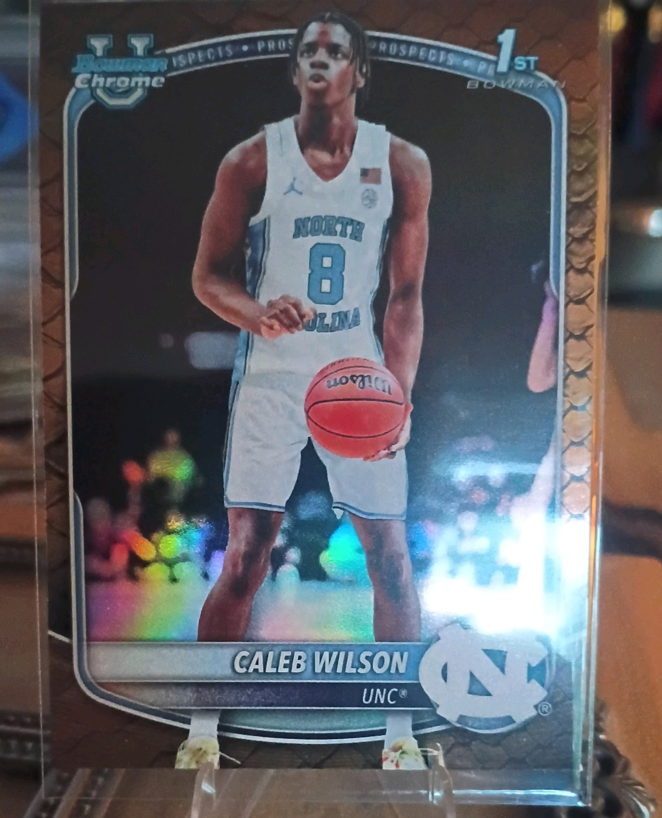 2025/26 Bowman Chrome U 1st Caleb Wilson #BCP-83 Reptilian Rwfeaxtors UNC!