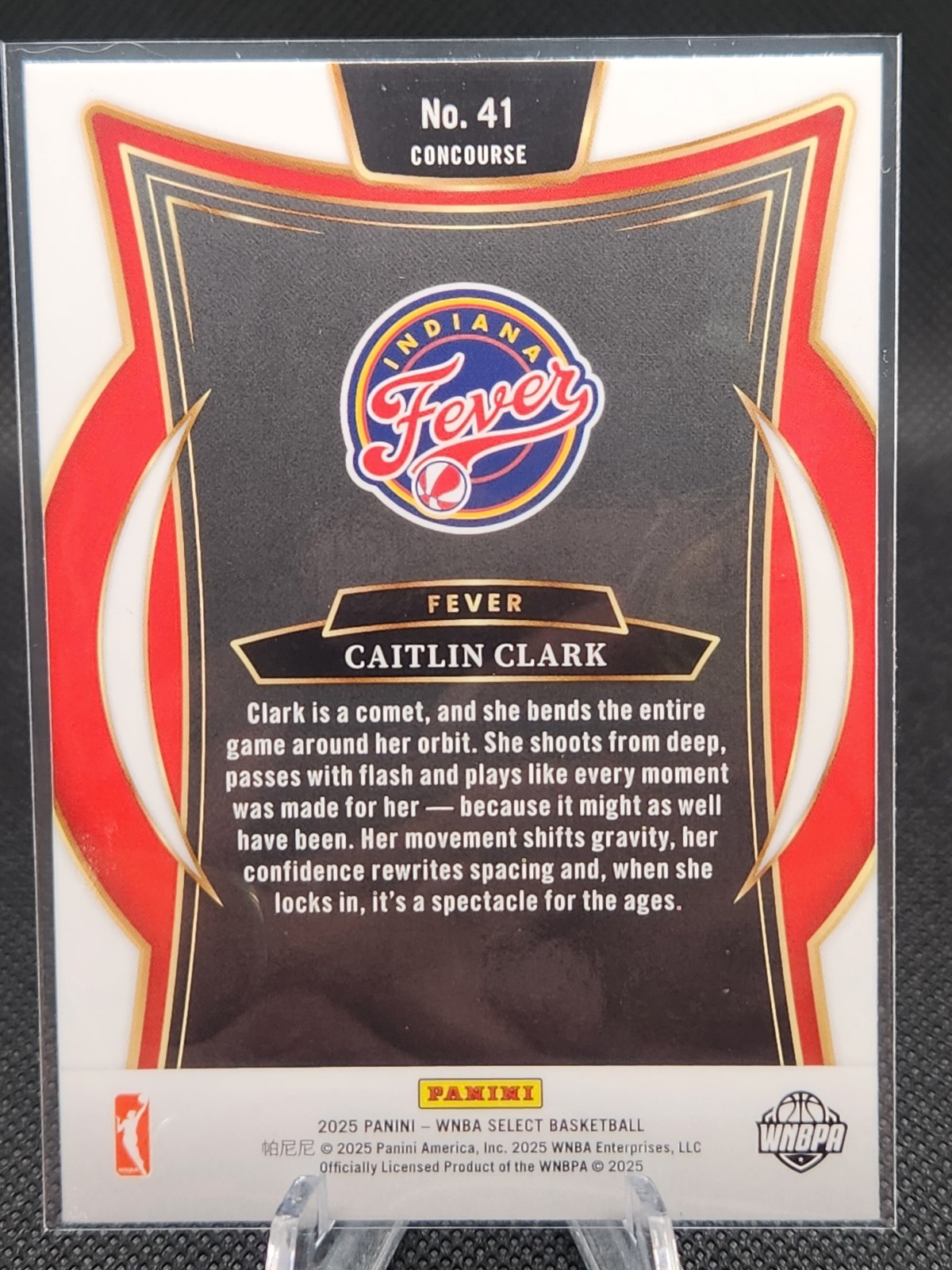 2025 Panini Select WNBA Caitin Clark Concourse Base #41 Indiana Fever