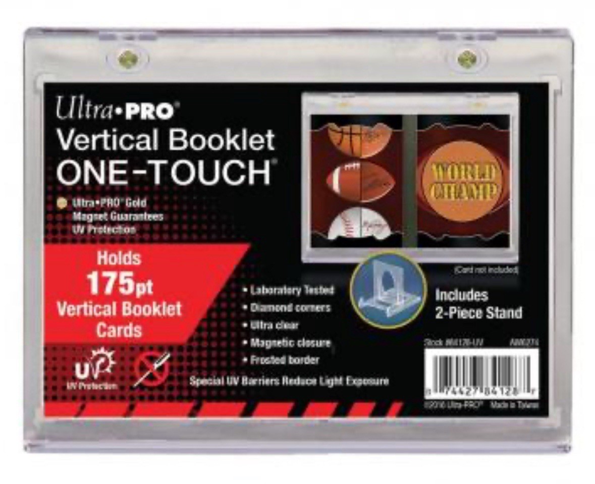 Ultra Pro Vertical Booklet One Touch 175pt Magnetic Card Holder UV with Stand
