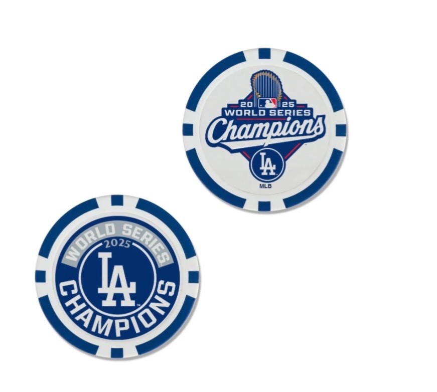 2025 MLB World Series Champions Los Angeles Dodgers Golf Ball Marker Chip