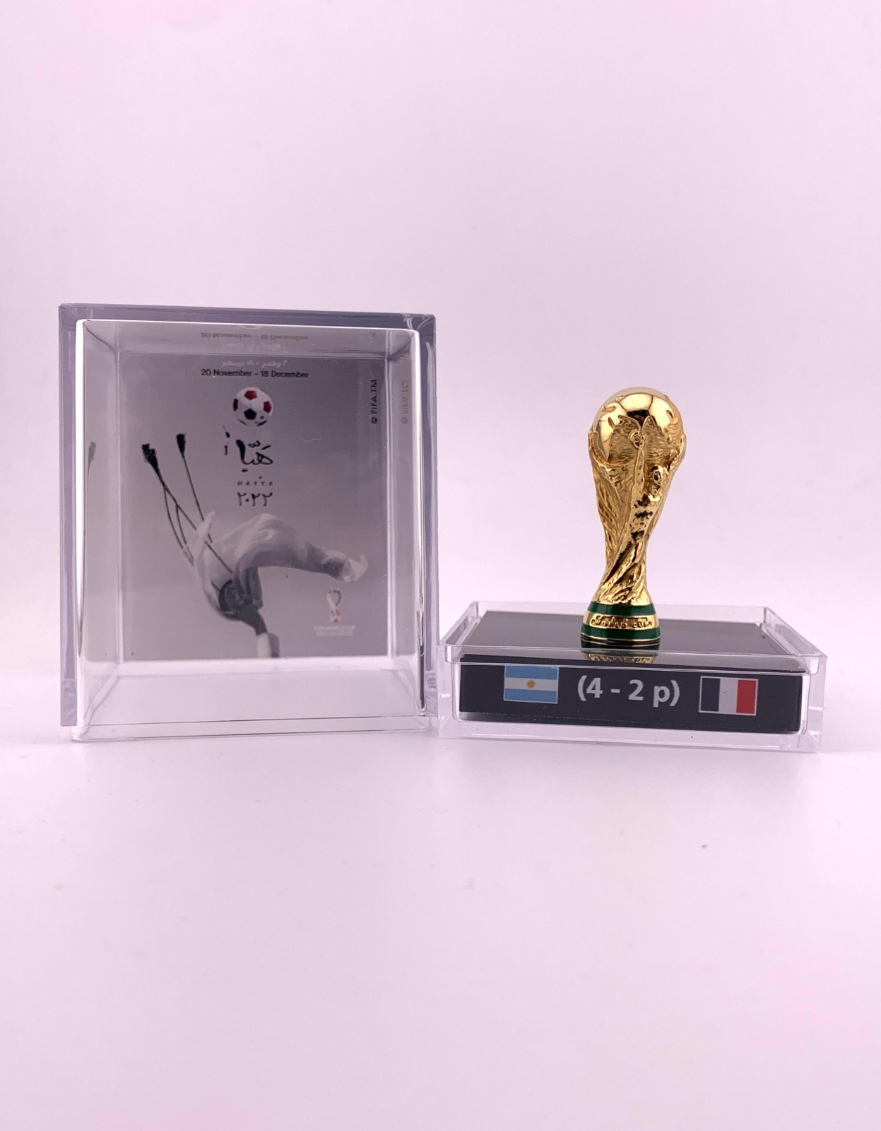 FIFA World Cup Qatar 2022 Final Match Trophy Replica | Poster in acrylic case