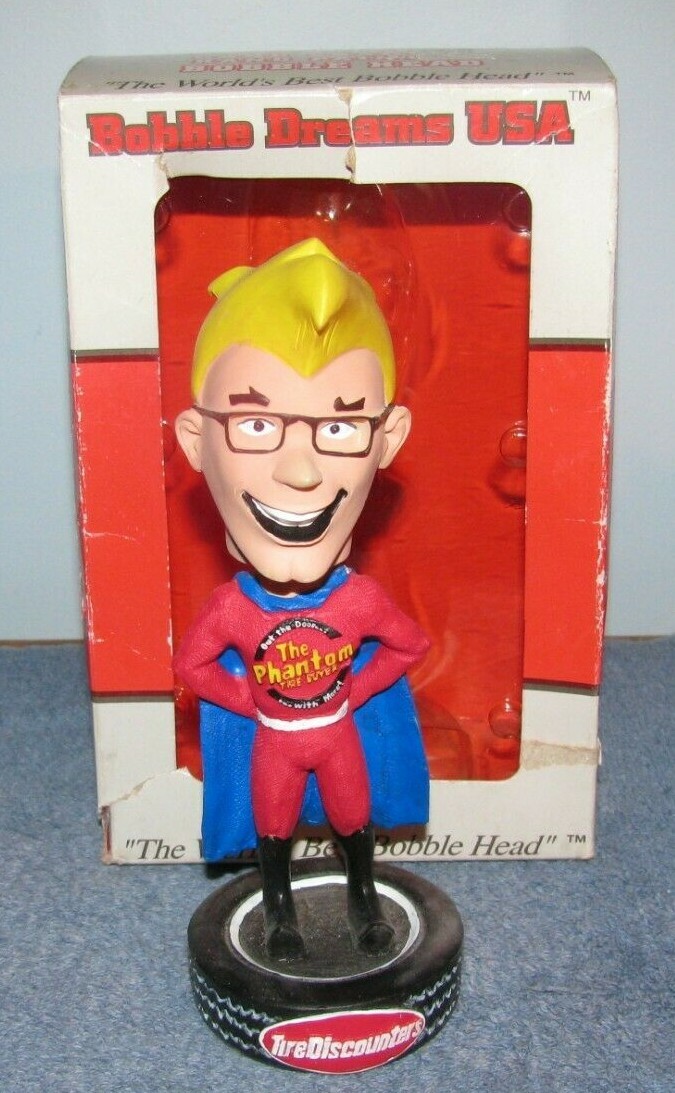 Tire Discounters Phantom Tire Buyer Bobblehead Very Limited Rare Seldom Seen