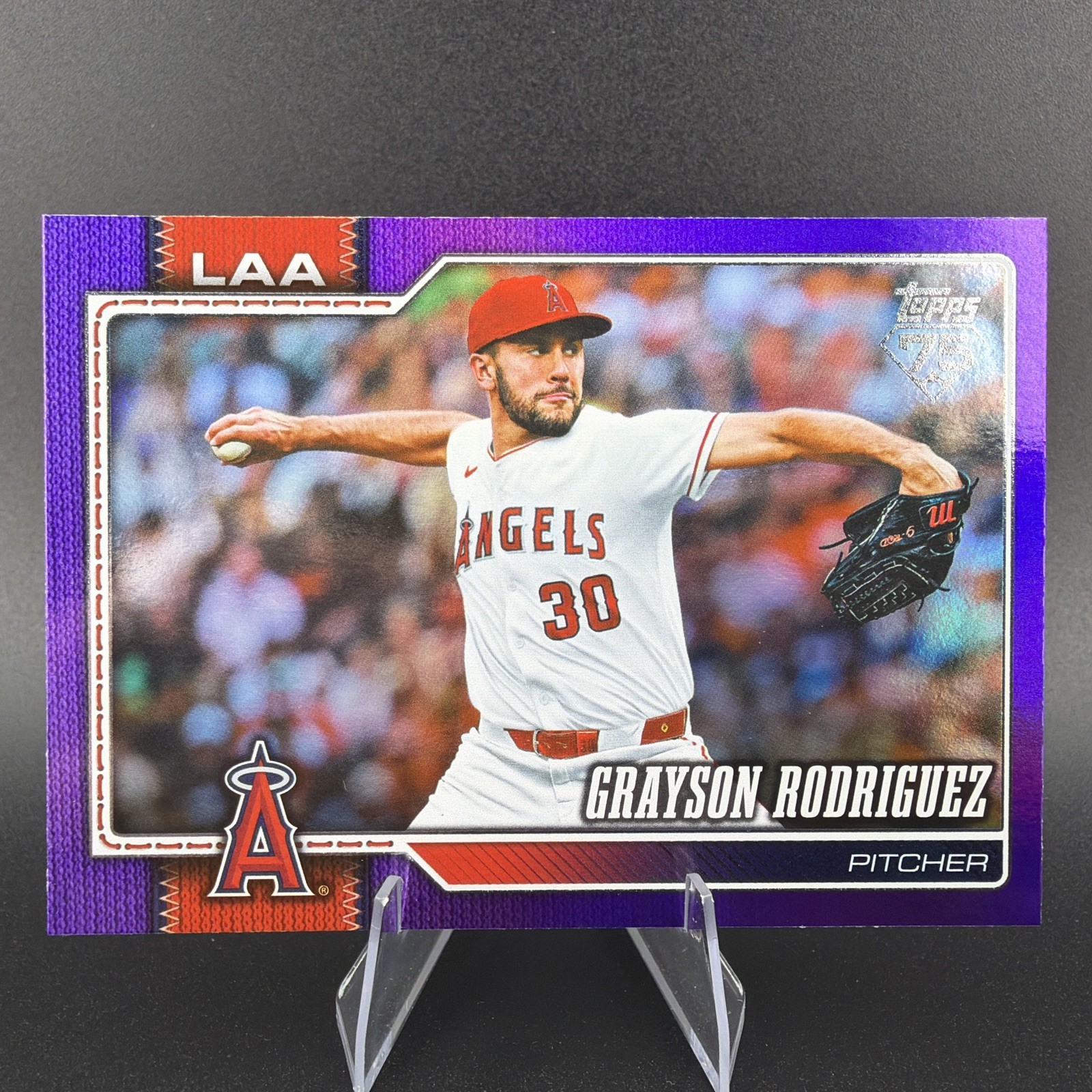 2026 Topps Series 2 Grayson Rodriguez #577 Purple Foil /250 LA Angels