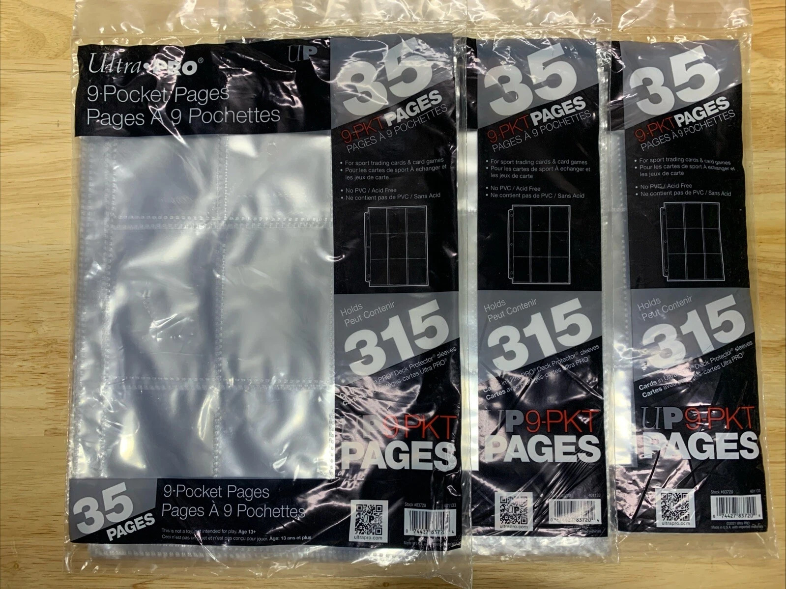 Ultra Pro: 9-Pocket Binder Pages – 100 count factory sealed, FREE SHIPPING