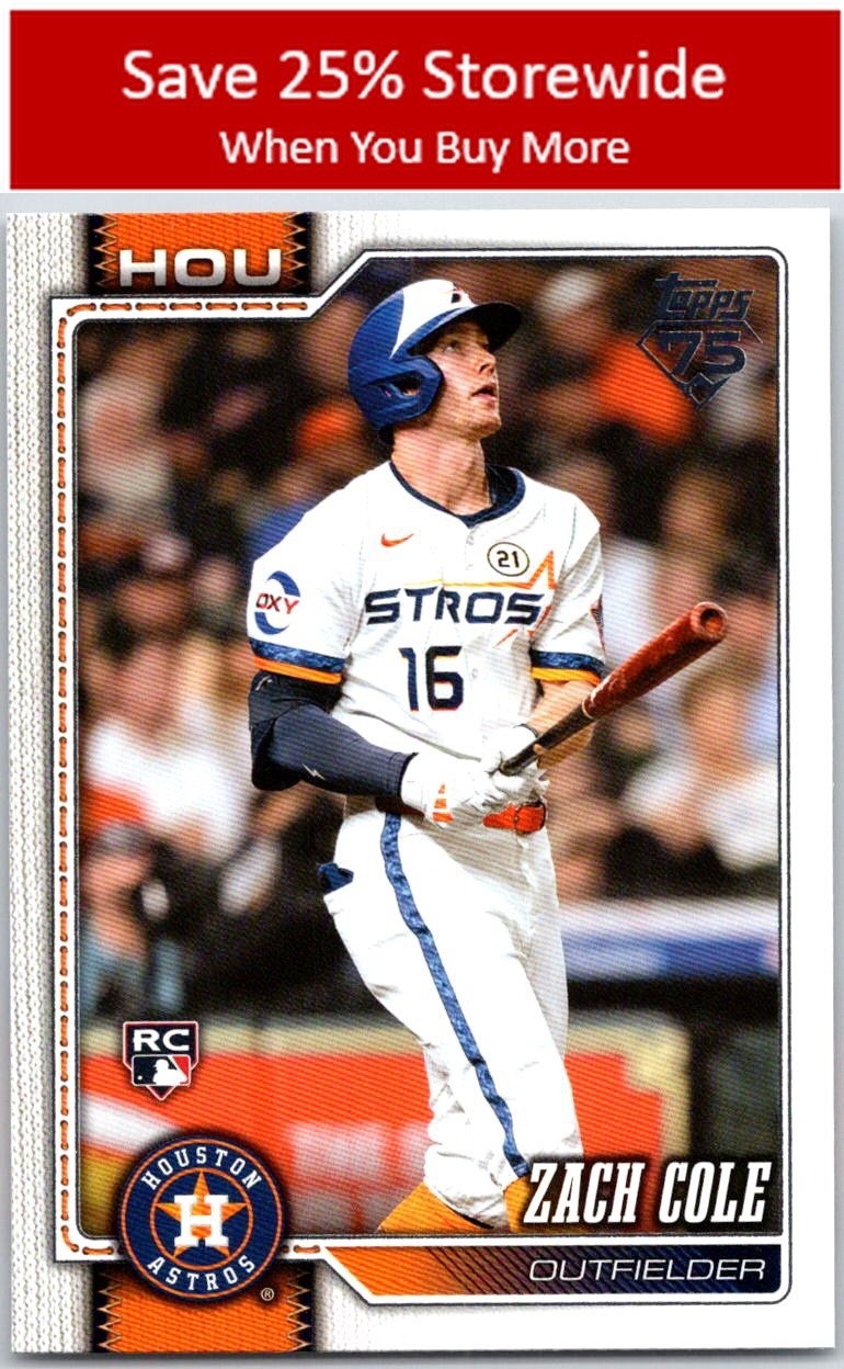 Zach Cole RC 2026 Topps #601 Houston Astros