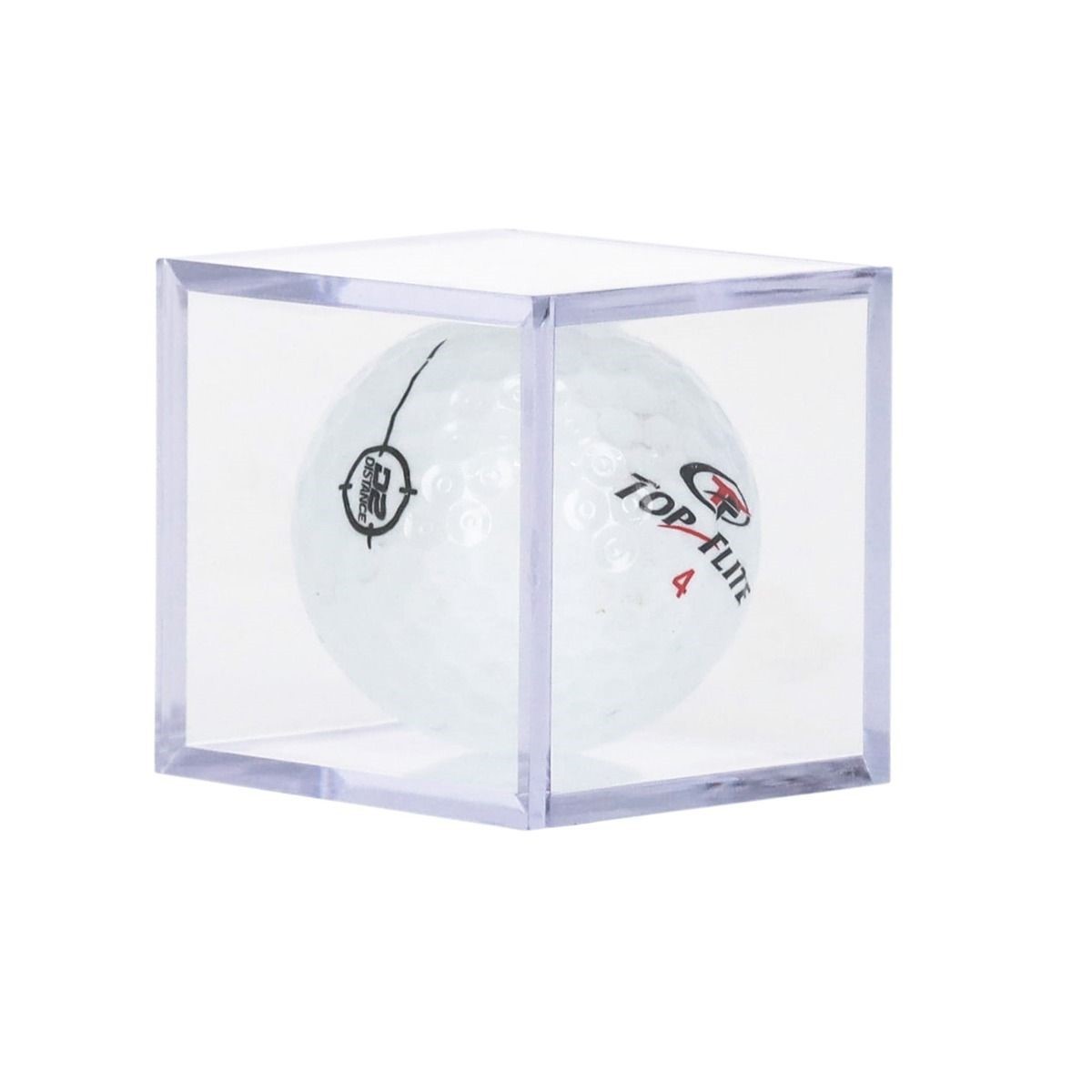 6 BCW Golf Ball Display Cases Clear Plastic 2 Part Cube Square Holder Autograph
