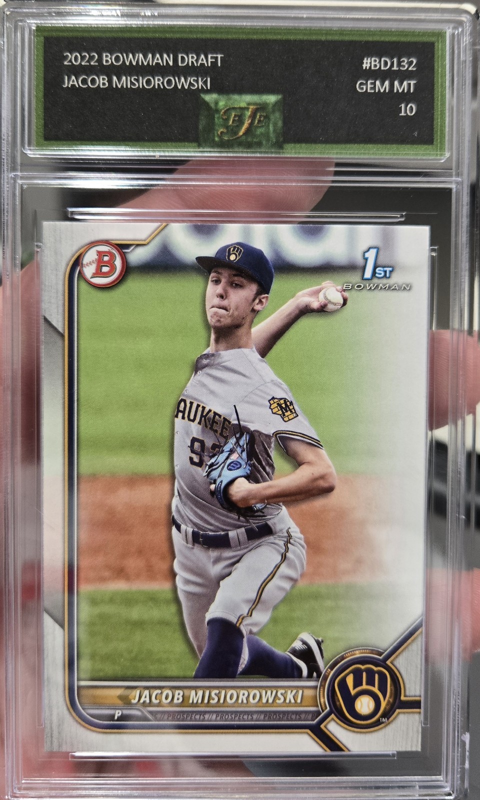2022 Jacob Misiorowski 1st Bowman Draft Rookie Card #BD-132 Gem Mint Graded 10