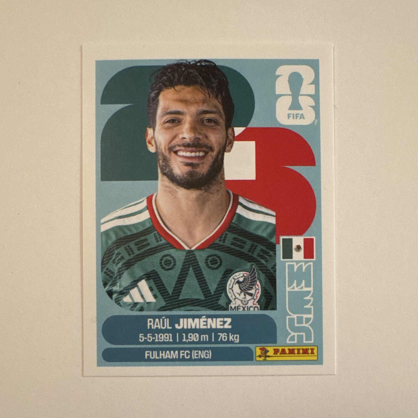 Panini FIFA World Cup 2026 Sticker MEX 17 Raúl Jiménez Mexico Portrait Soccer