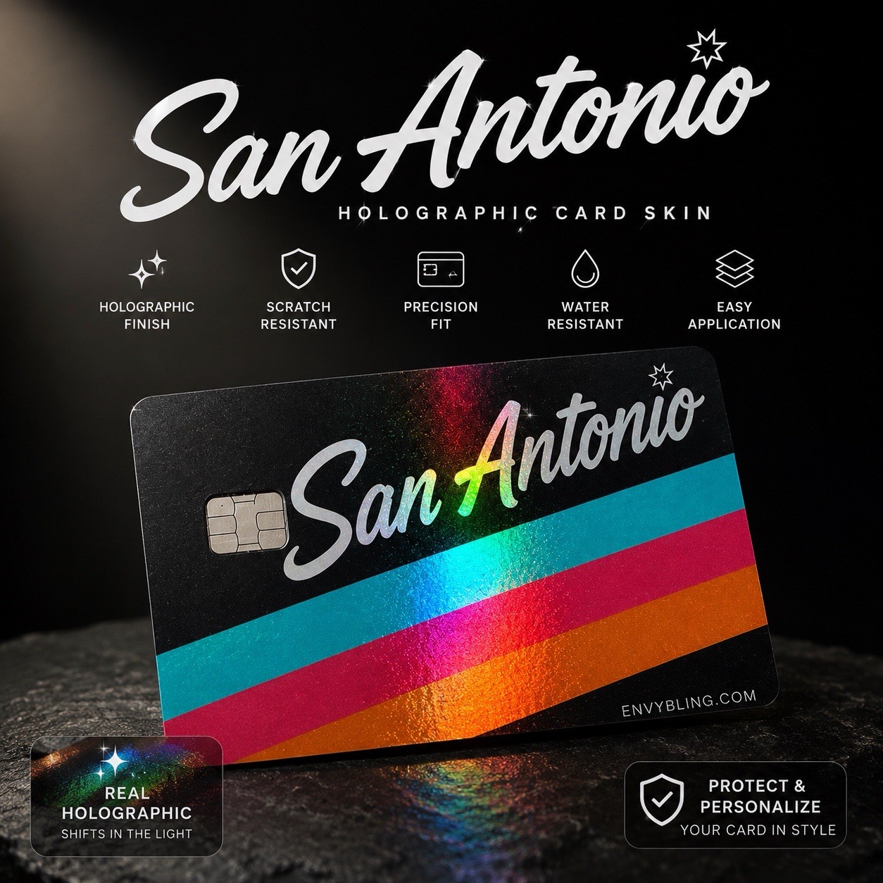 San Antonio Spurs Debit Card Skin Decal NBA Basketball Vinyl Sticker sport Wemby