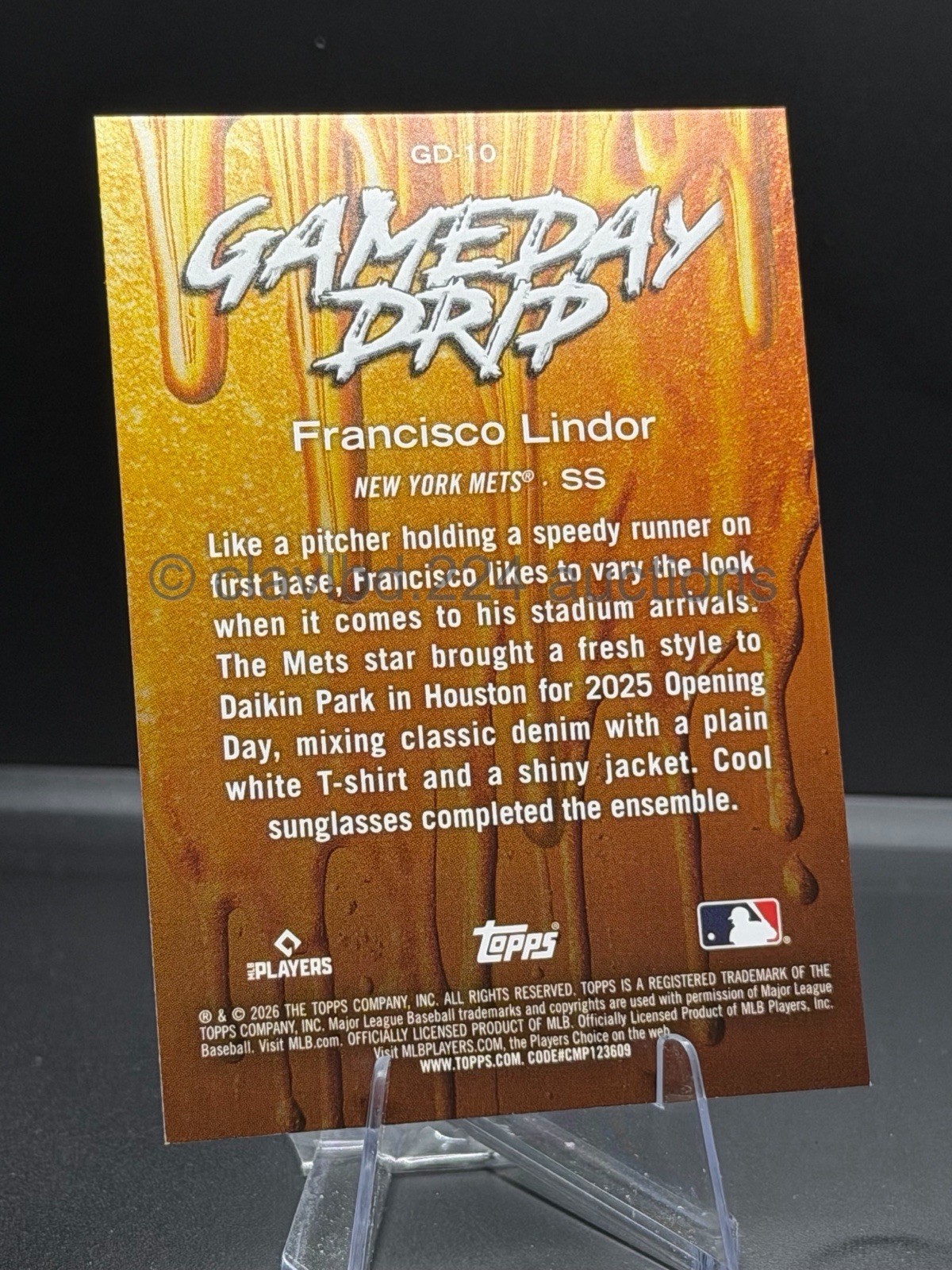 2026 TOPPS CELEBRATION MLB – Francisco Lindor – Gameday Drip #GD-10 NY Mets
