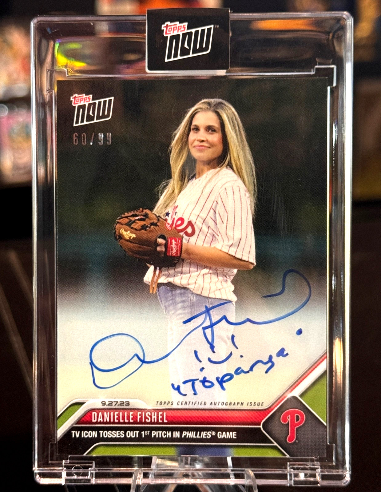 2023 Topps Now DANIELLE FISHEL auto /99 Topanga Boy Meets World #931A Phillies