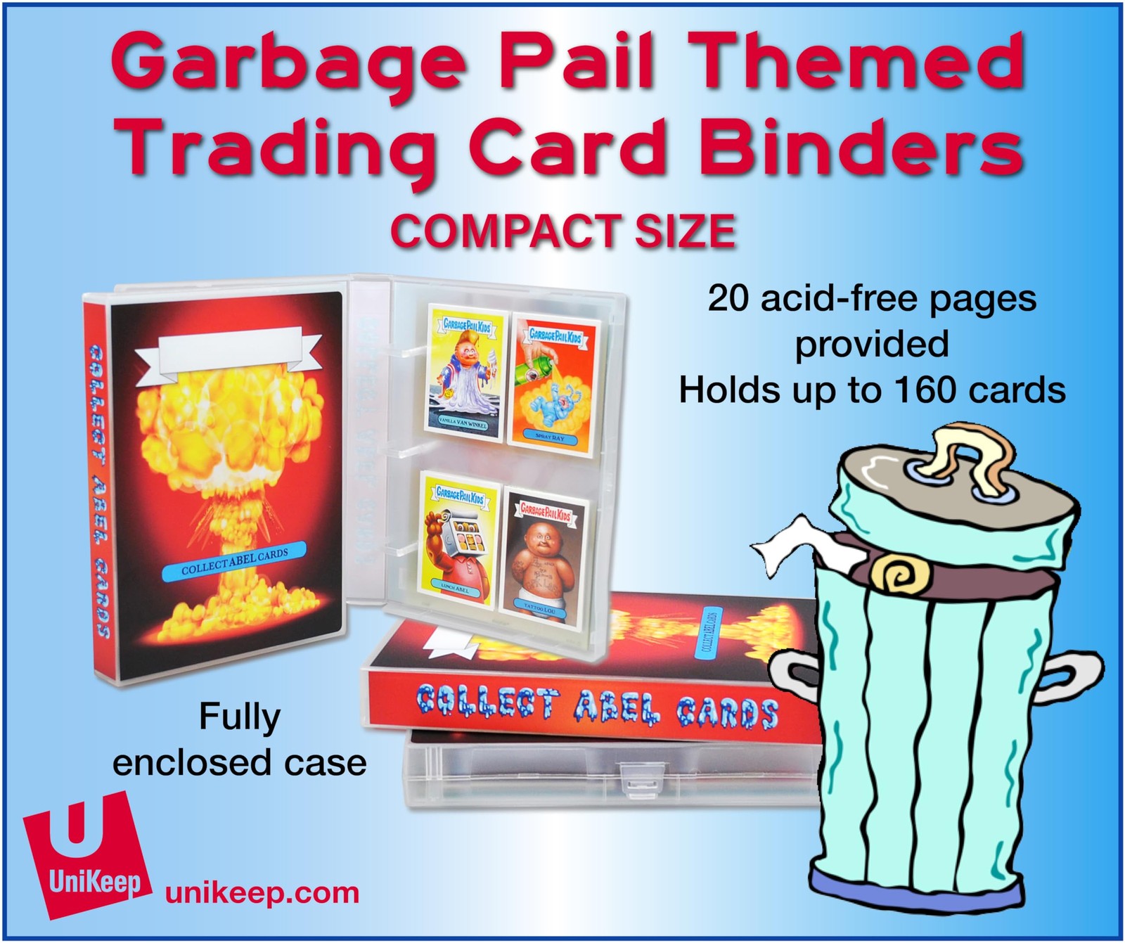 Compact Sized Trading Card Storage Binder With Garbage Pail Cards (GPK) – Ful…