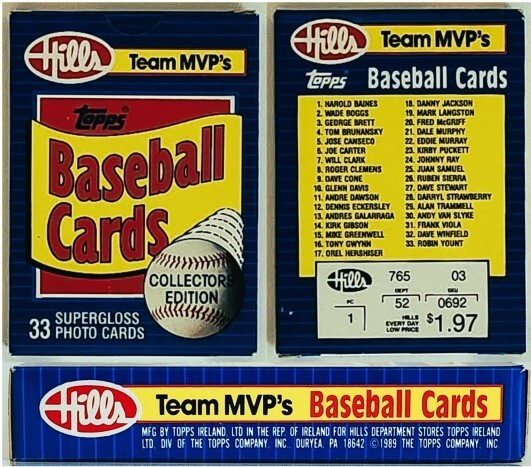 1989 TOPPS HILLS TEAM MVP’S COLLECTORS EDITION SET OF 33 – BRAND NEW/MINT – HOF