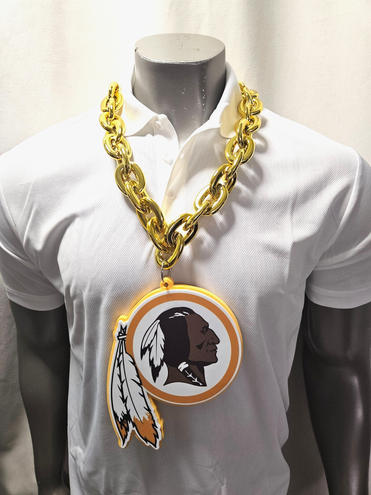 New NFL Washington Redskins Fan Chain Necklace Foam FREE Shipping!!