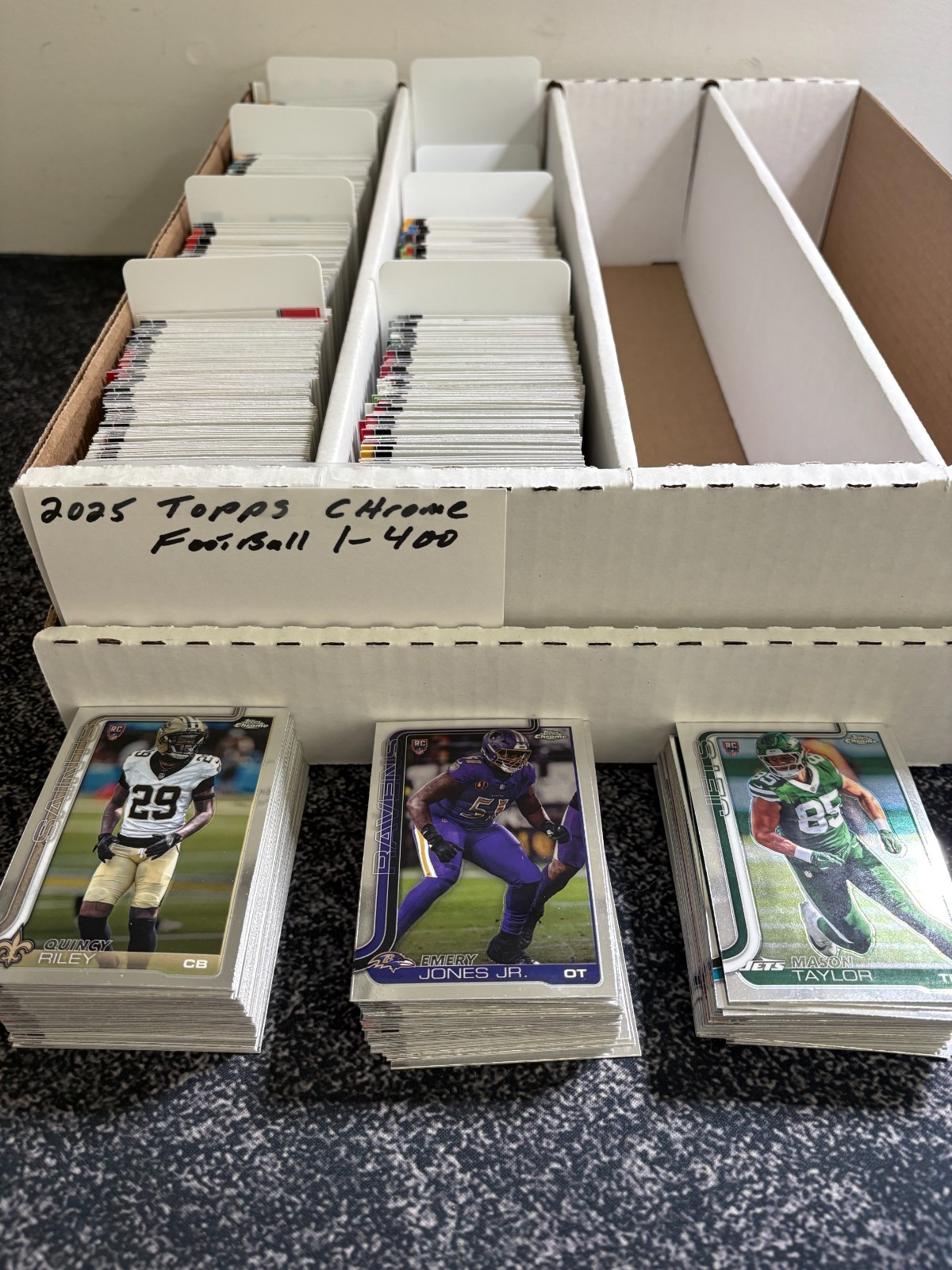 2025 Topps Chrome Football,6 card minimum,cards 201-400,20% off, Free Ship!!