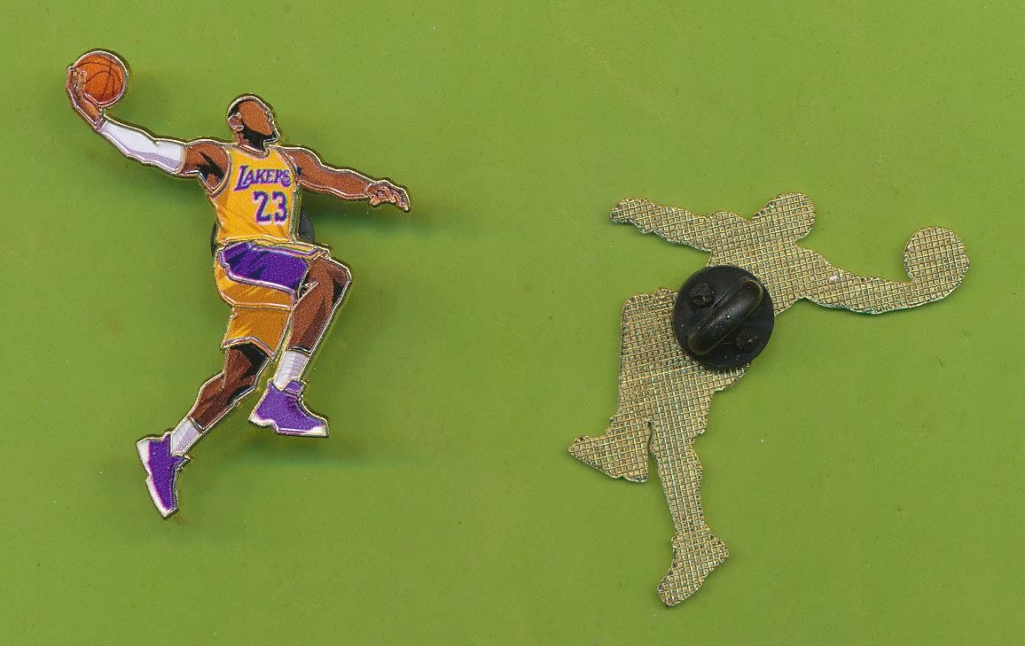 1-3/8″ High Quality Enamel Player Lapel Pin – LeBron James Los Angeles Lakers