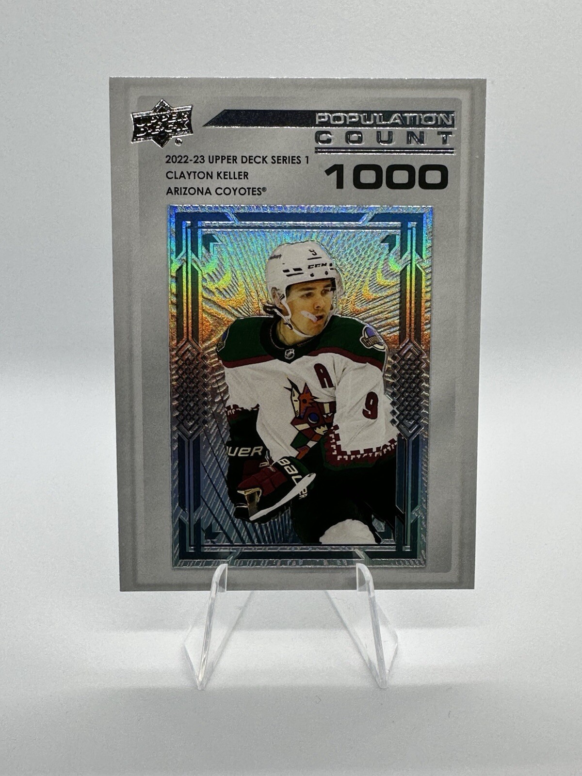 2022-23 UD Series 1 Population Count 1000 Clayton Keller Arizona Coyotes PC-20