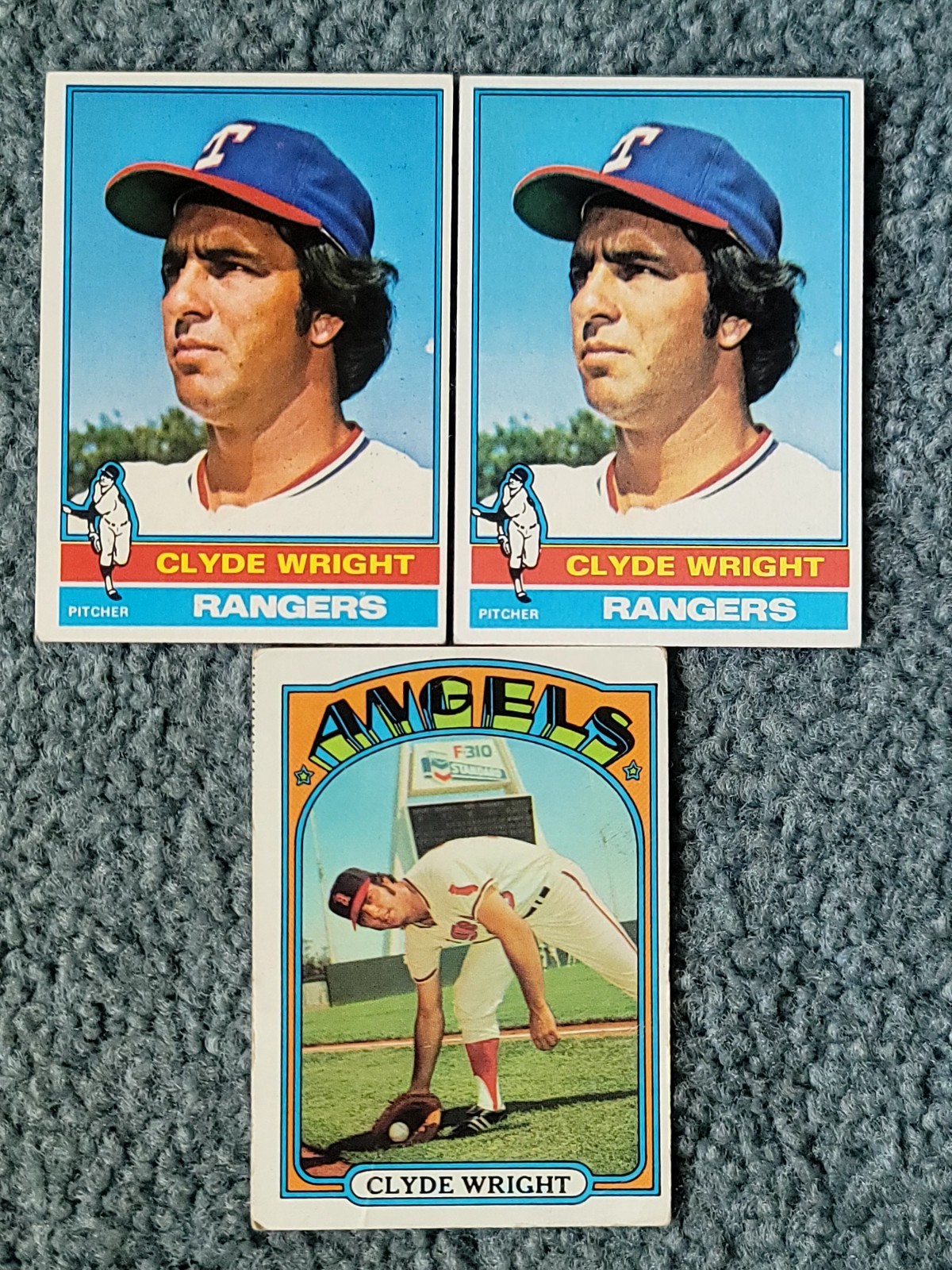 Clyde Wright Baseball Card Mixed Lot of approx 3 Cards