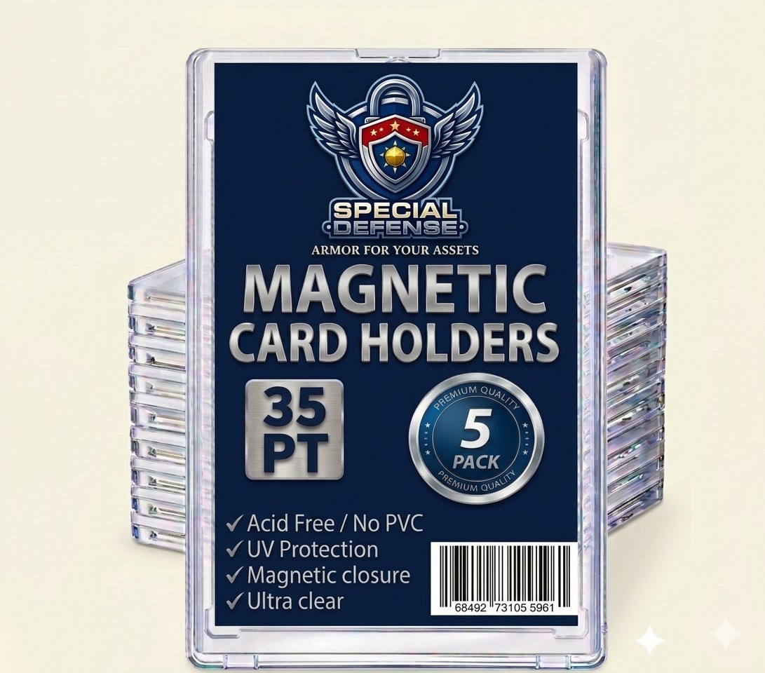 5 Pack Special Defense One-Touch Magnetic Card Holder 35pt Point 5x