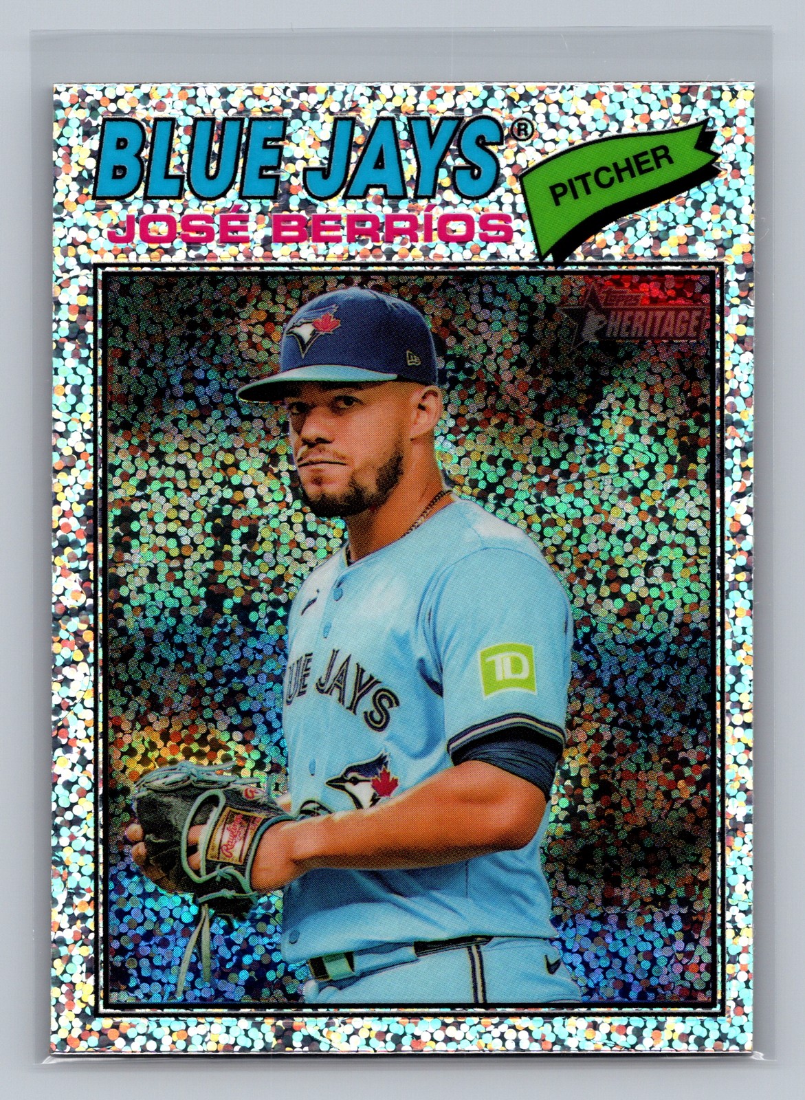2026 Topps Heritage José Berríos #56 Chrome Silver Sparkle Refractors