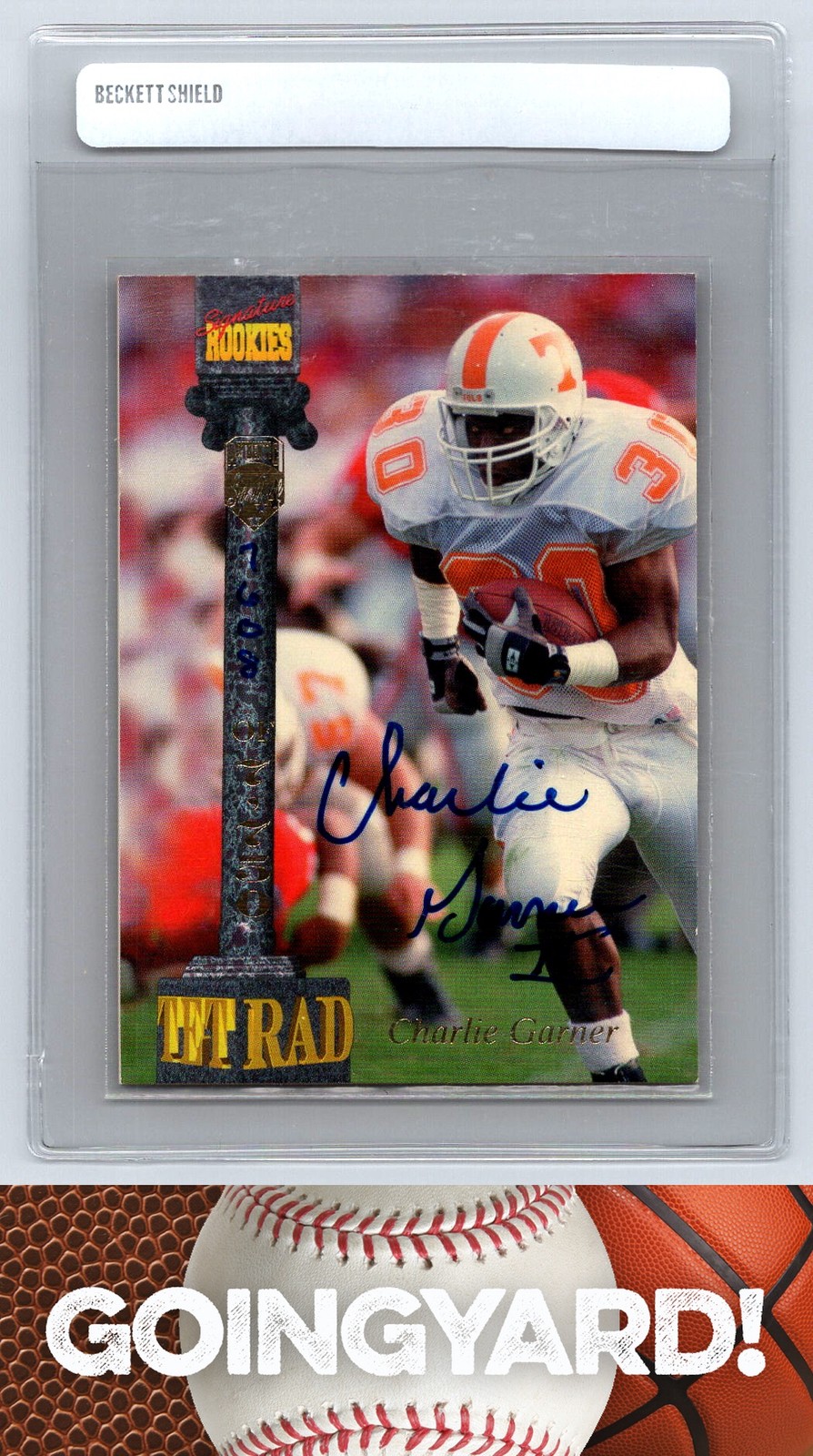 1994 Signature Rookies Tetrad Autographs #VII Charlie Garner SN,AU