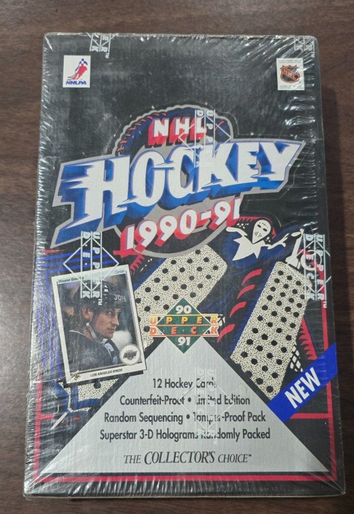 1990-91 Upper Deck NHL Hockey Low Series Factory-Sealed Wax Box