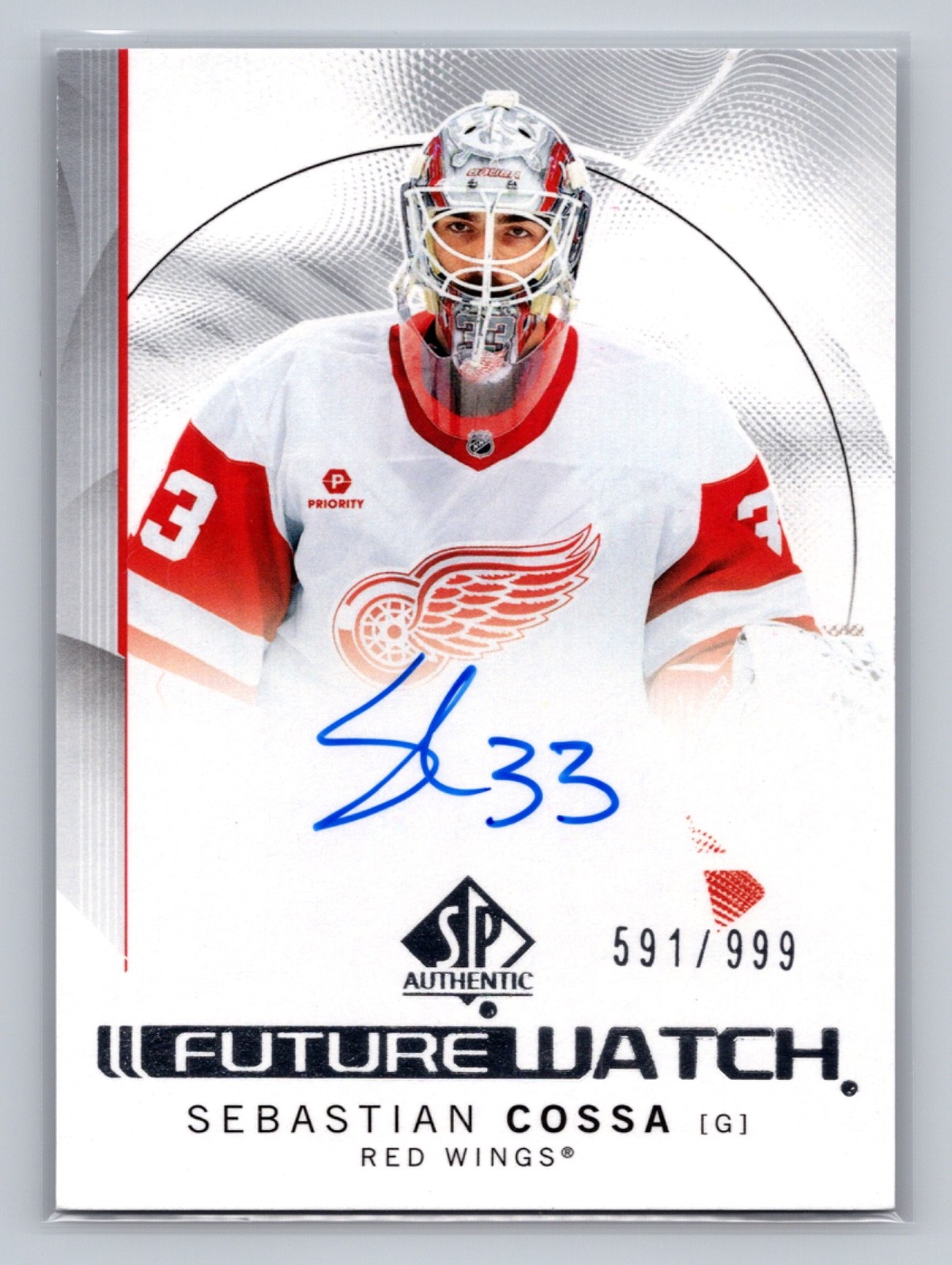 2024 UPPER DECK SP AUTHENTIC #SC SEBASTIAN COSSA FUTURE WATCH AUTO ROOKIE /999!