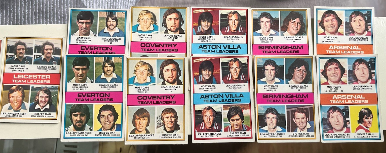 Topps 1977 Pink Back Team Leaders Football Cards Qty x 30