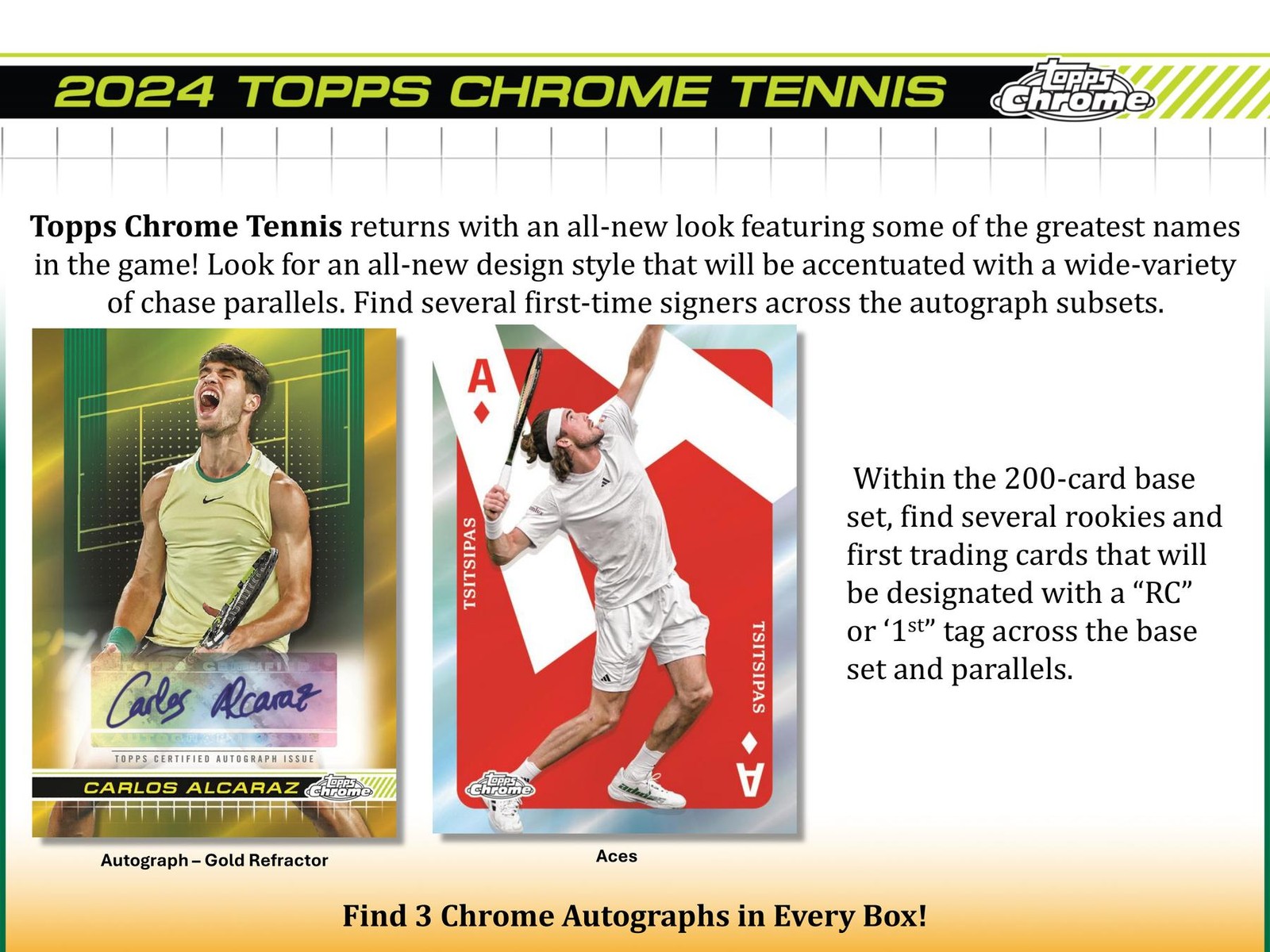 2024 TOPPS CHROME TENNIS HOBBY BOX