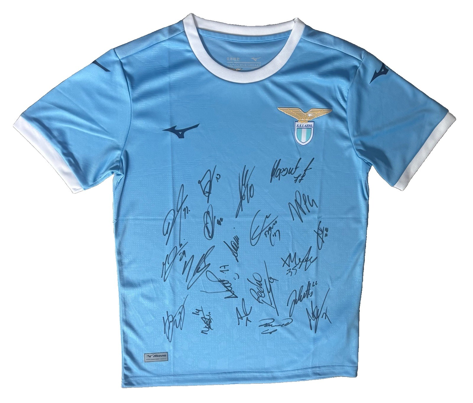 MULTI SIGNED Rare Official FULL SQUAD SS Lazio Home 25/26 Jersey PROOFS/COA