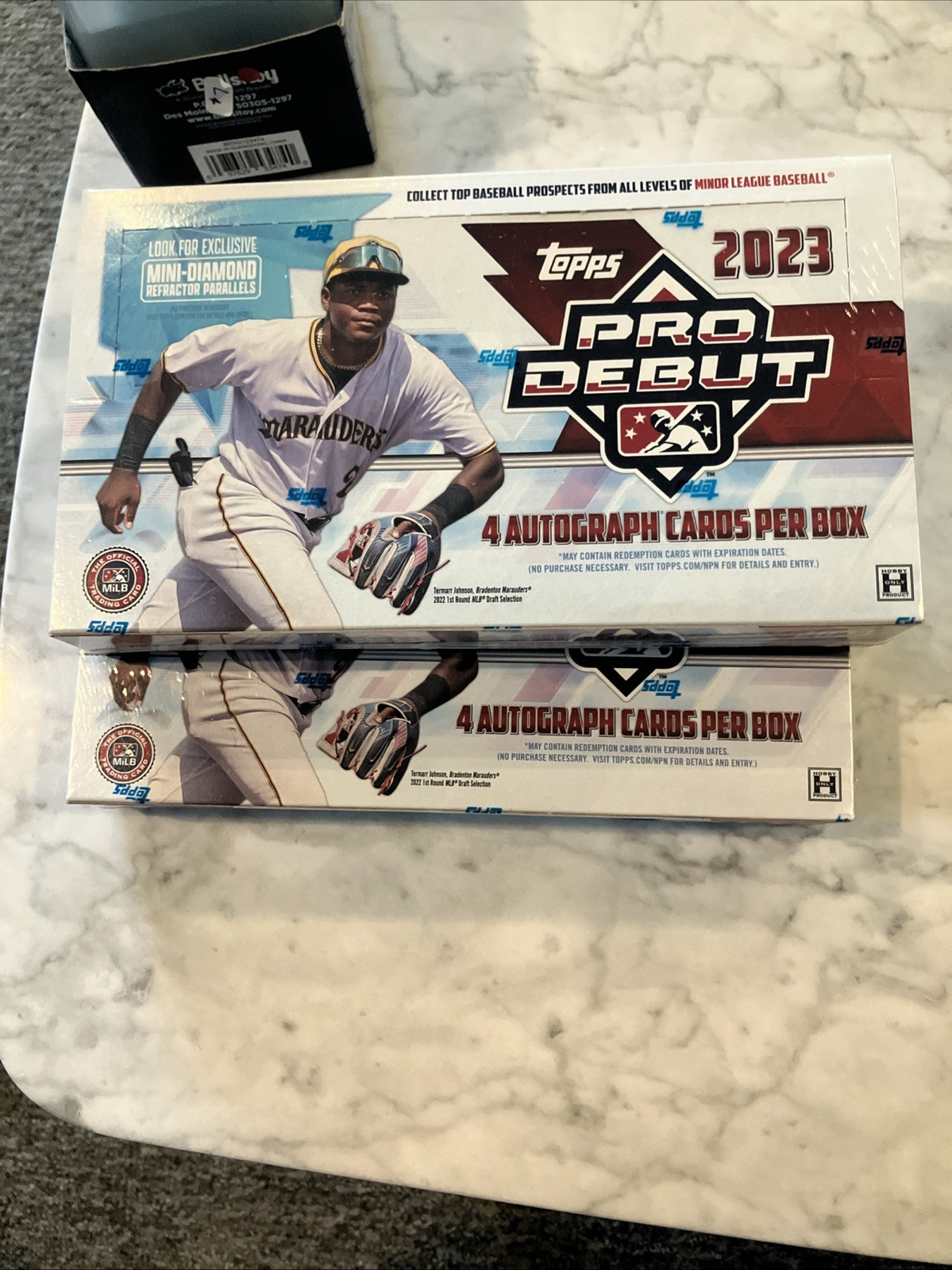 Factory Sealed 2023 Topps Pro Debut Box 4 Autographs Auto Wood Chourio Caminero