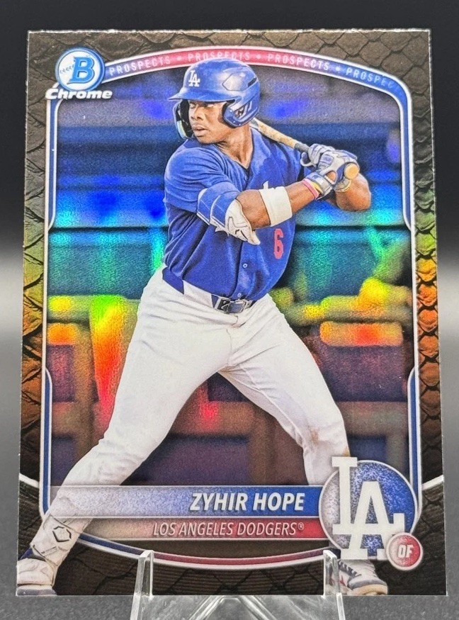 2025 Bowman – Chrome Prospects Zyhir Hope #BCP-2 Reptilian Refractor (RC)